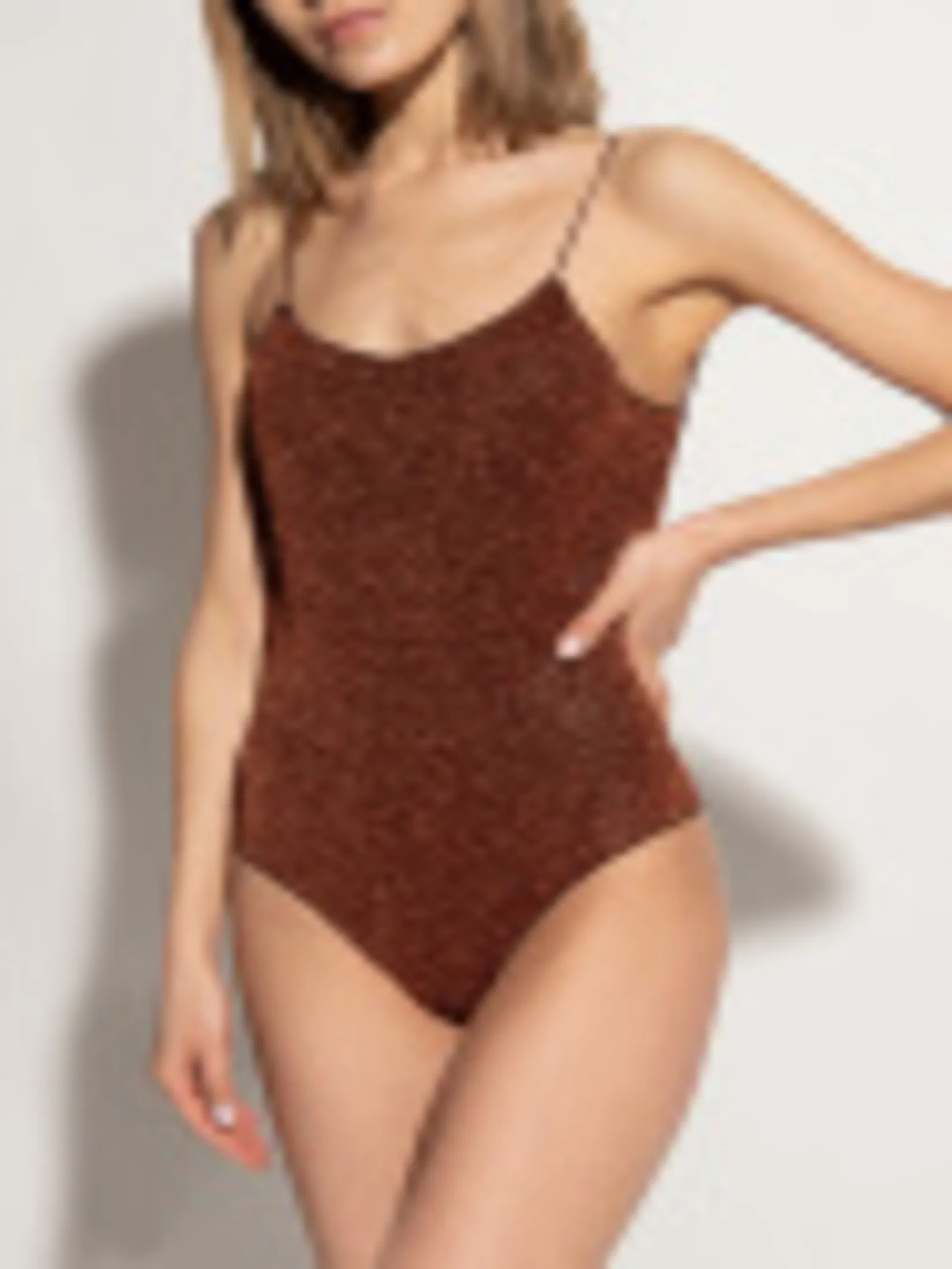 OSEREE LUMIERE MAILLOT IN BROWN