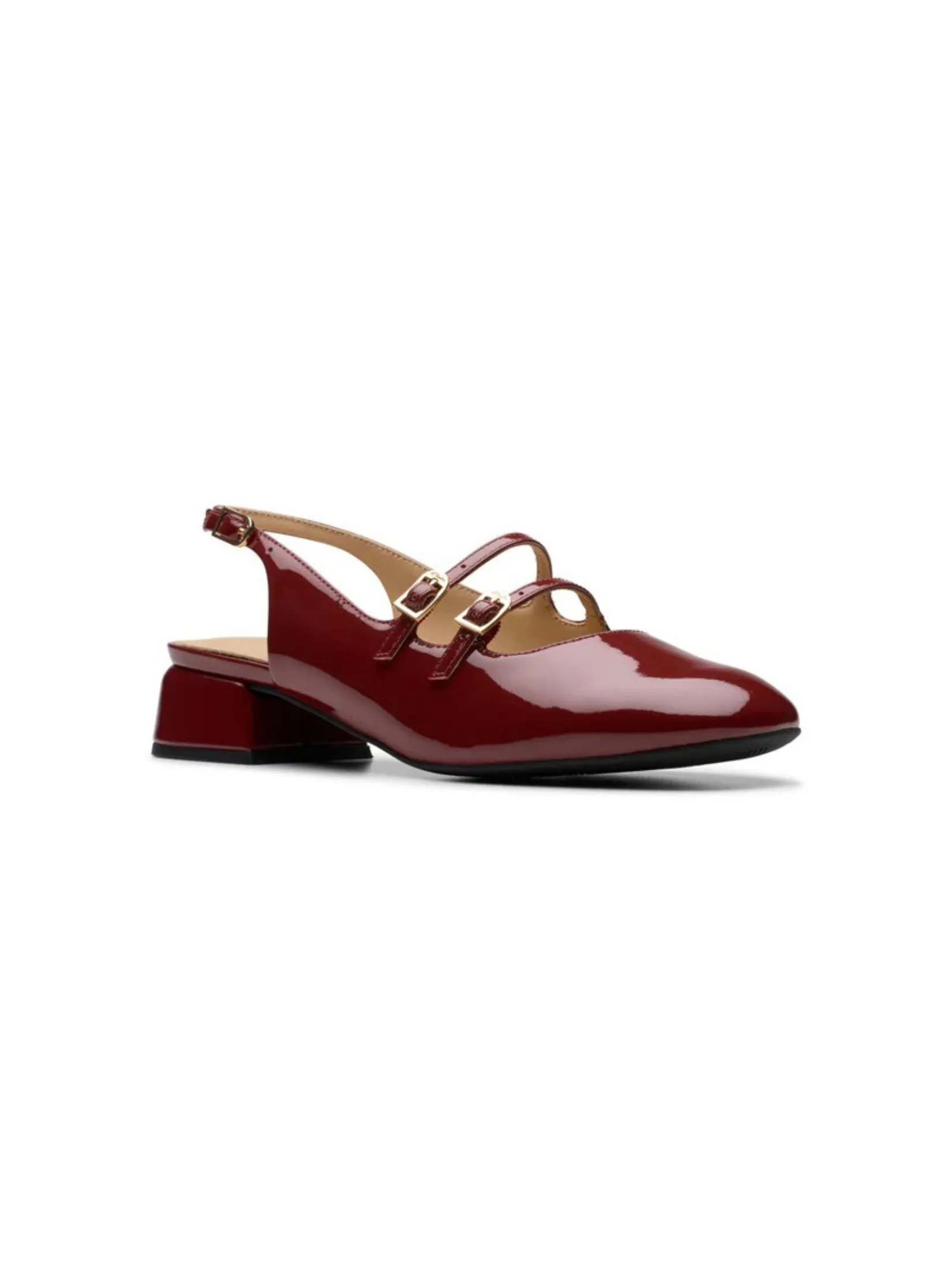 CLARKS DAISS30 DAZZ Red Patent Women's Mary Jane Shoes