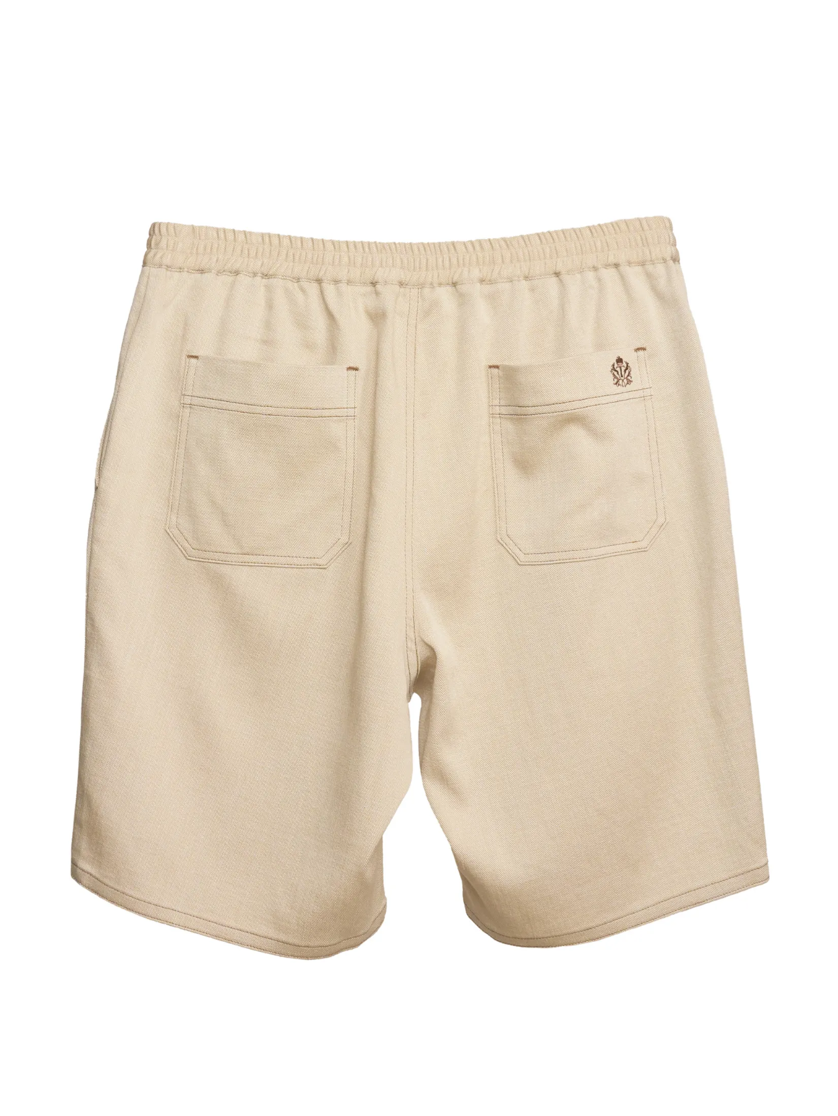TAKEO KIKUCHI MEN BEIGE ECO DENIM STRETCH EASY SHORTS
