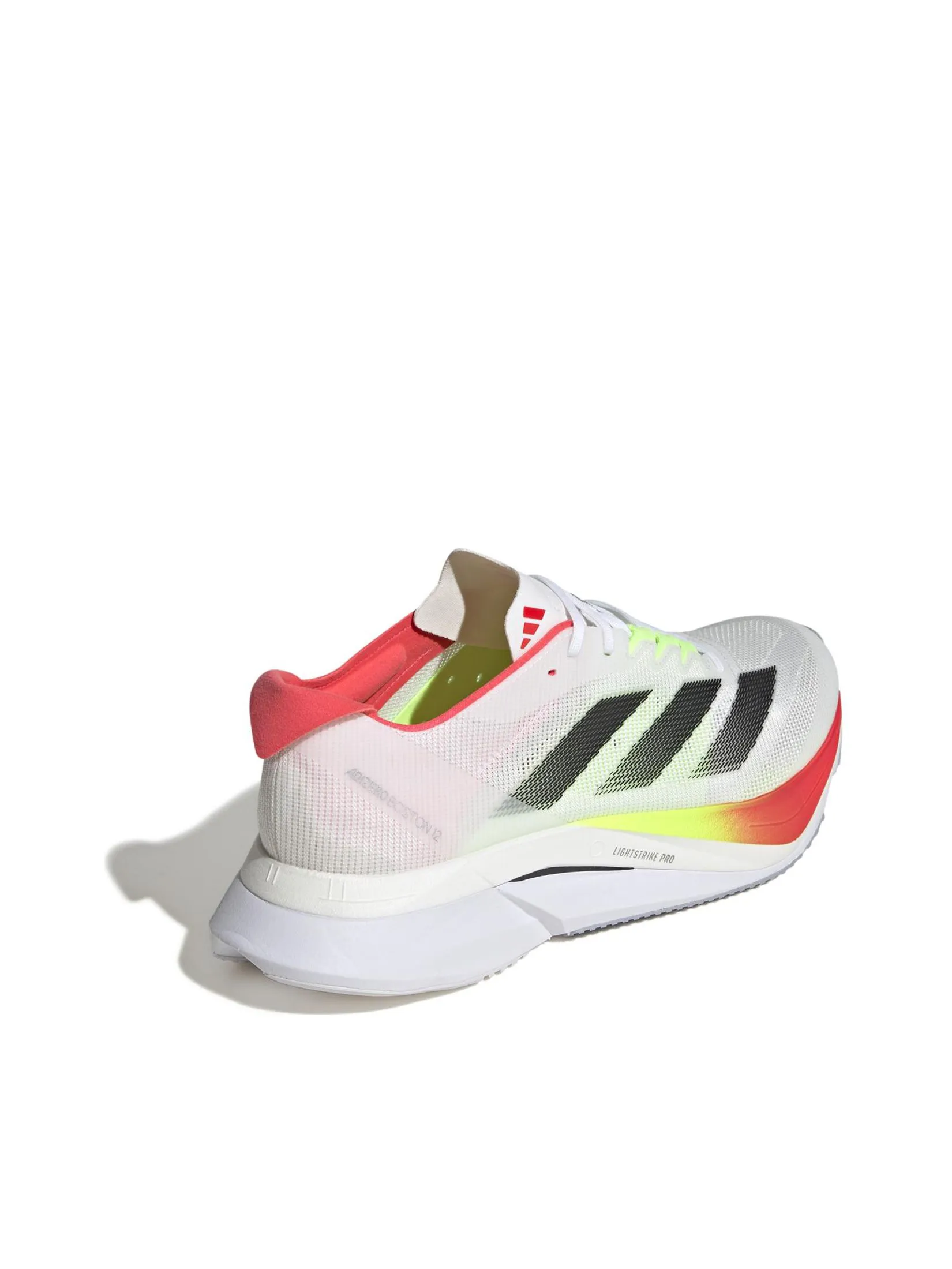 ADIDAS Men Running Shoes Adizero Boston 12 Cloud White / Core Black / Lucid Red