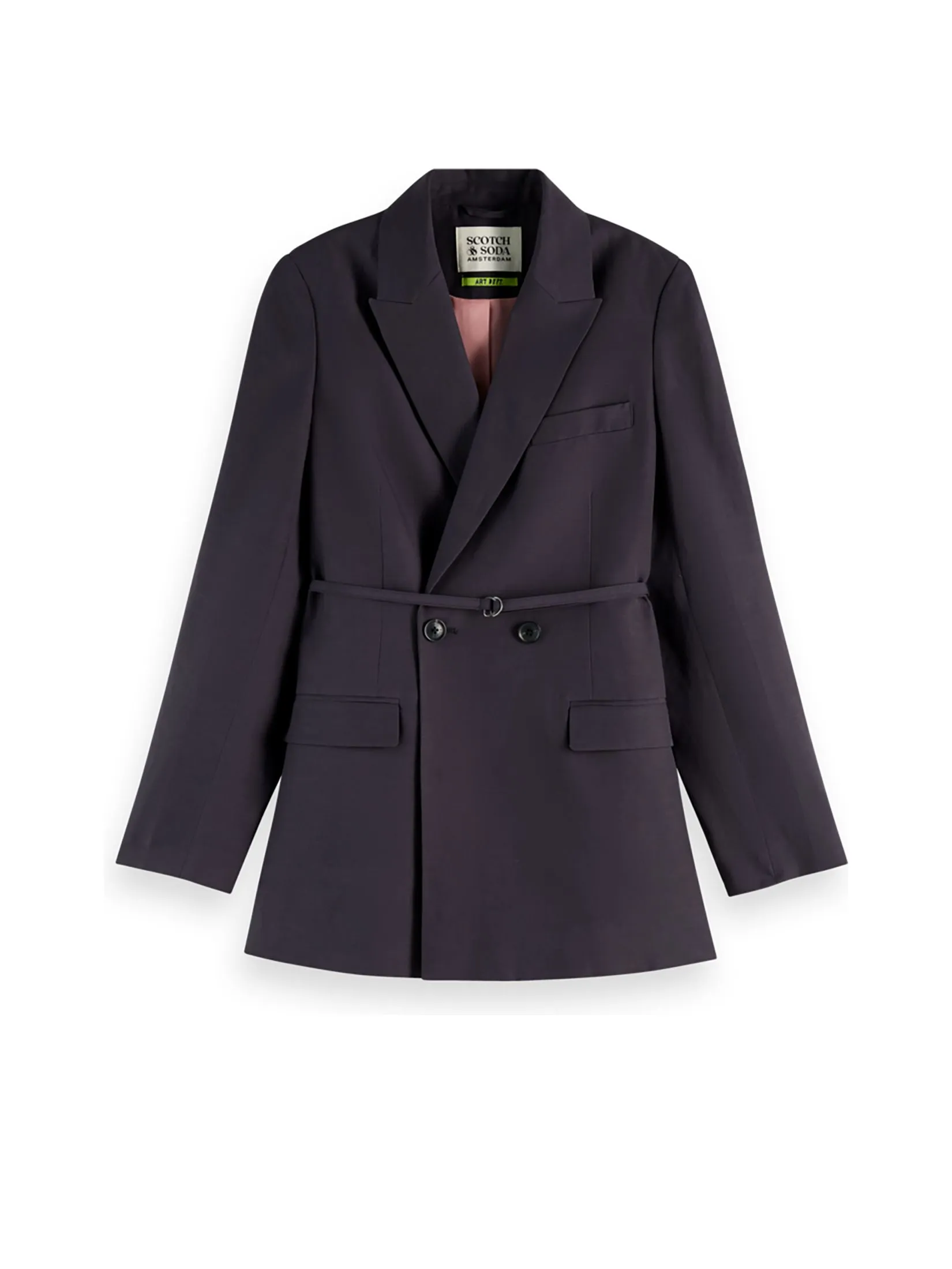 SCOTCH&SODA Women Blazer Belted Charcoal Art