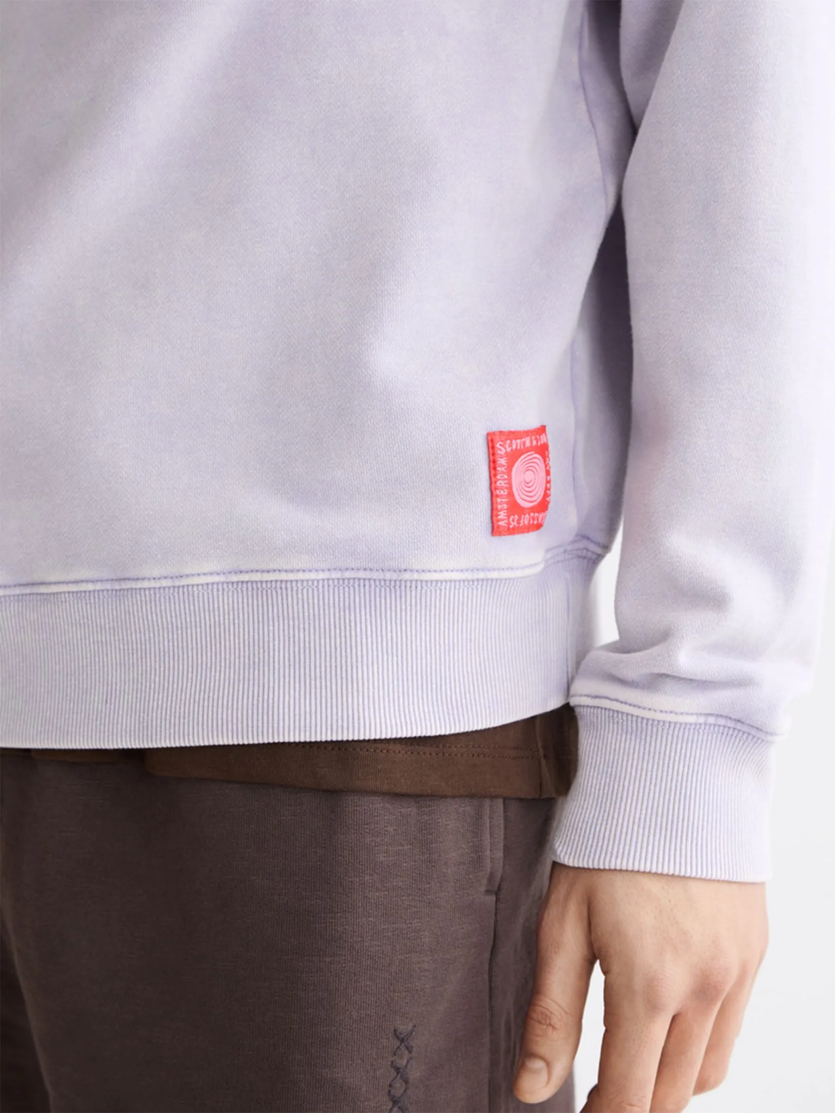 SCOTCH&SODA Men Hoodie Artwork Dark Purple