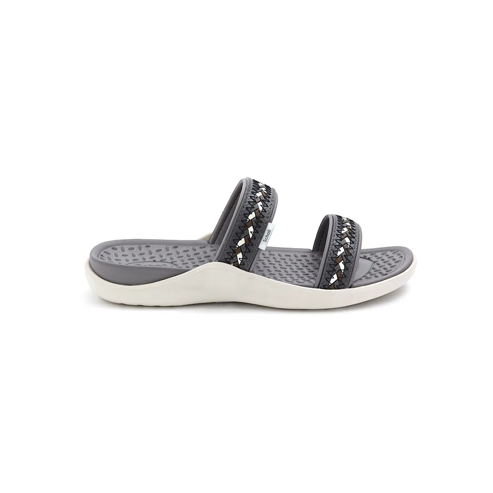SCHOLL Grey Slide Sandals - Sand III
