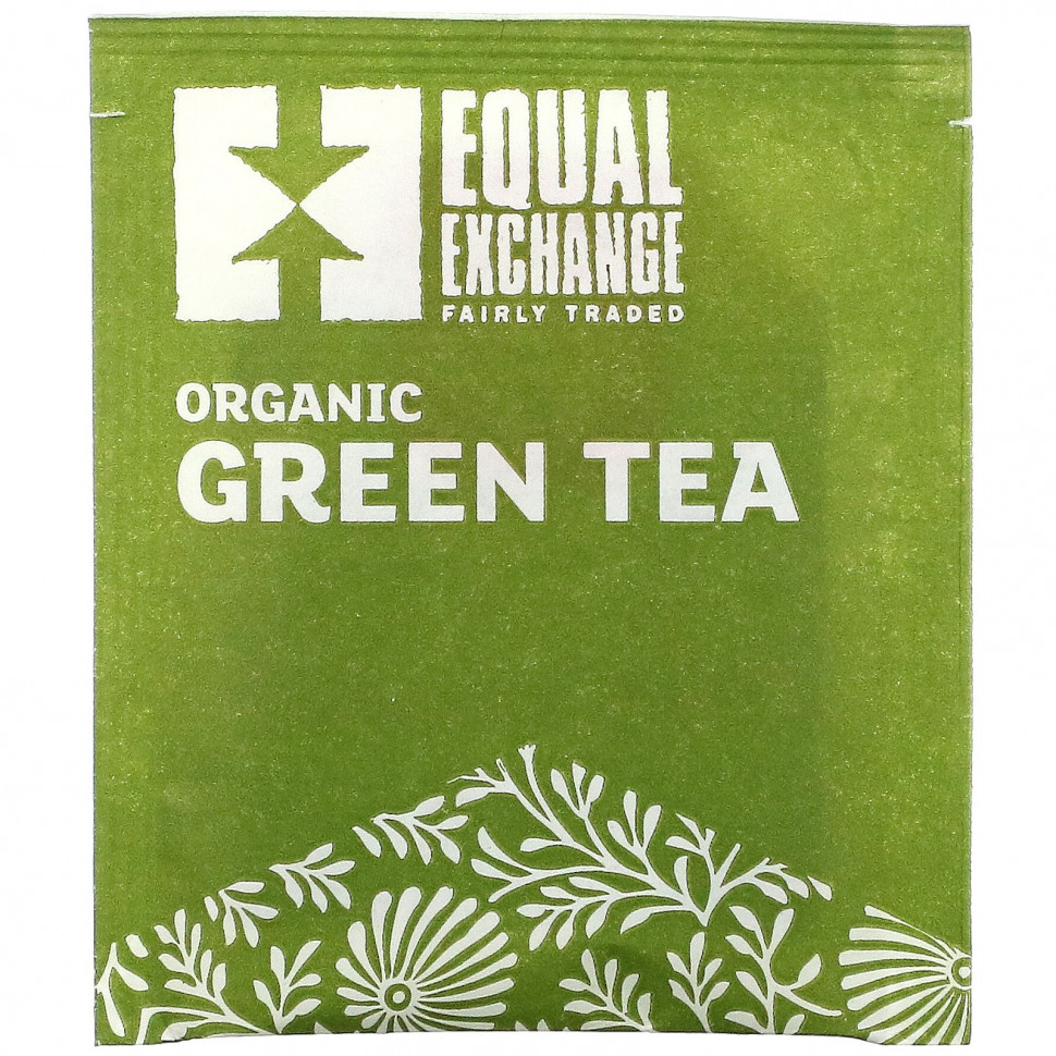 Equal Exchange, Органический зеленый чай, 20 чайных пакетиков, 40 г (1,41 унции)