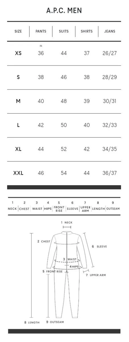 A.P.C. Men Jean Martin SS24 Black