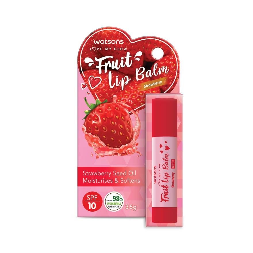 Watsons Fruit Lip Balm Strawberry 3.5g SPF10