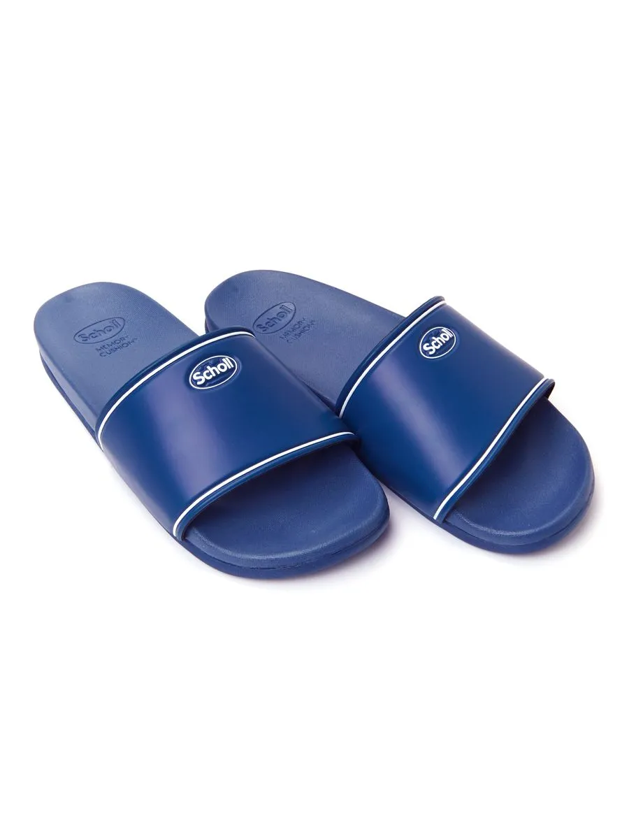 SCHOLL Navy Slide Sandals Unisex - Cent
