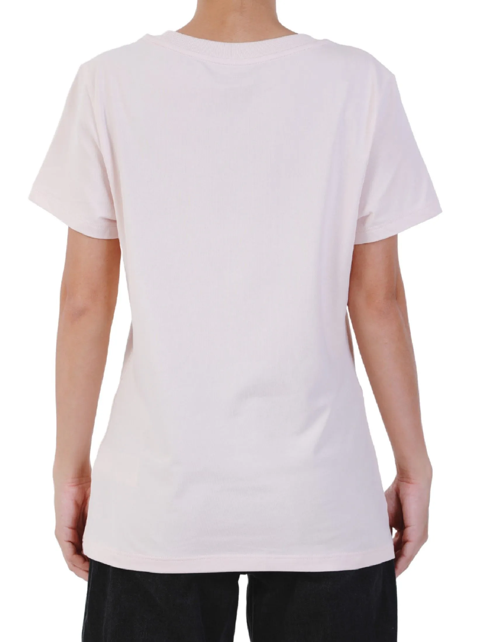 CALVIN KLEIN Women's Ck Logo Slim Tee Ivory