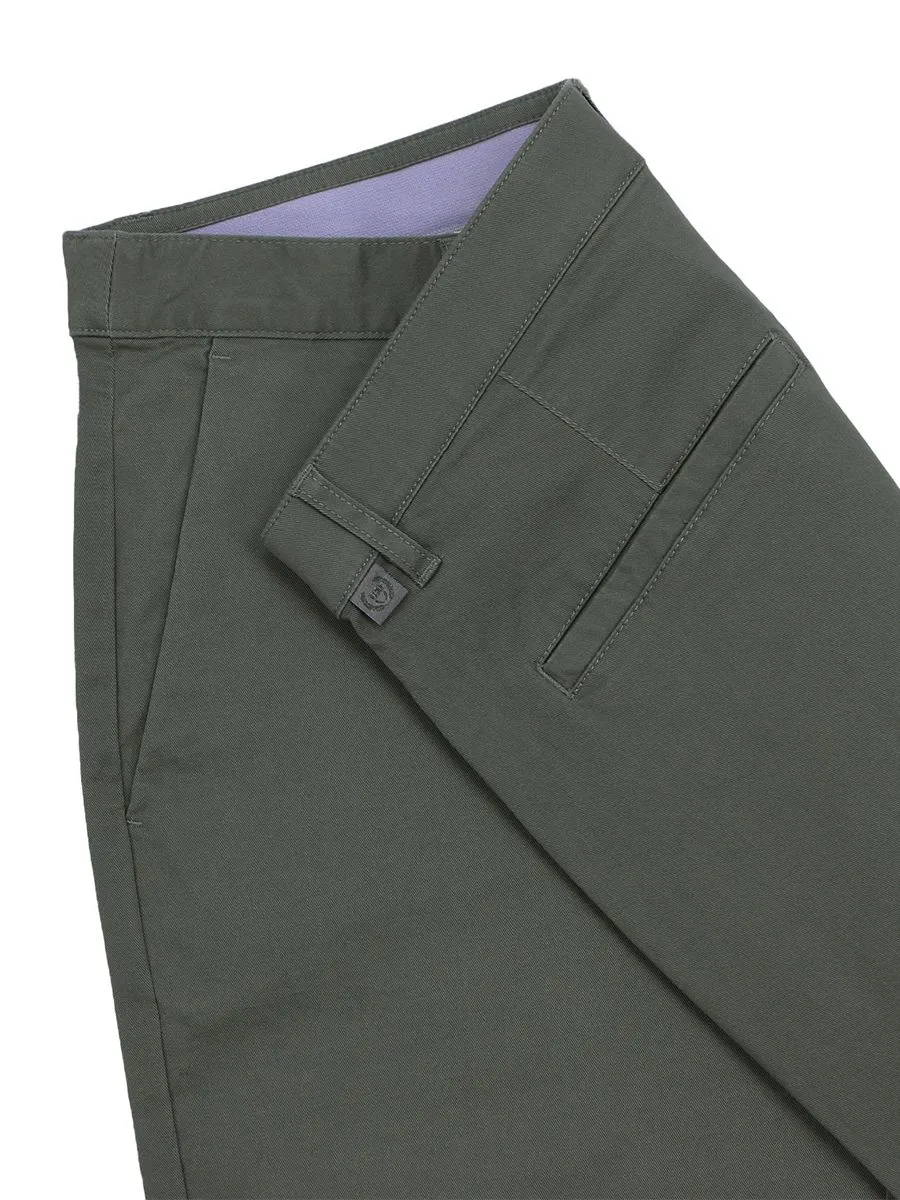 GIORDANO Men's Low rise Slim Taper Super Stretch Pants Dusty olive green