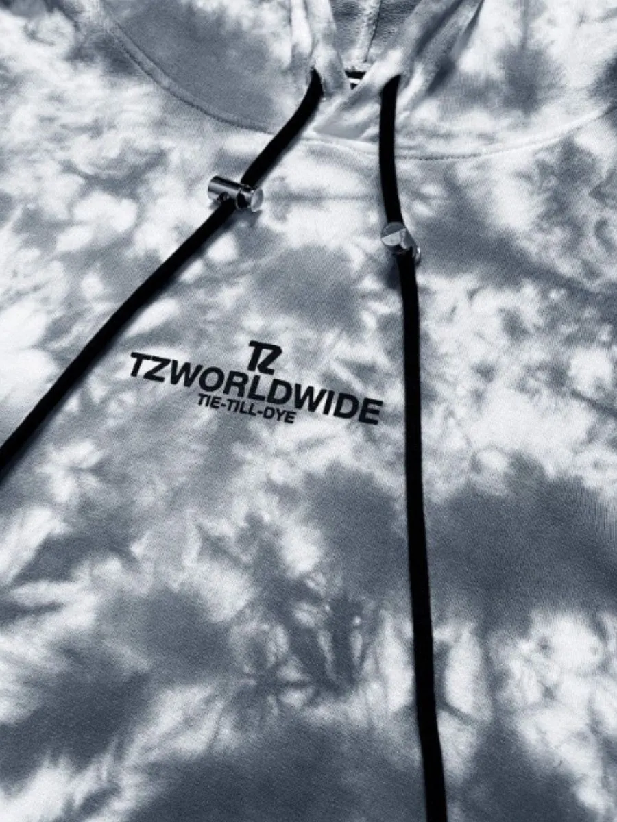 TZ WORLDWIDE Men HOODIE TZ TIE-TILL-DYE HOODIE - GREY