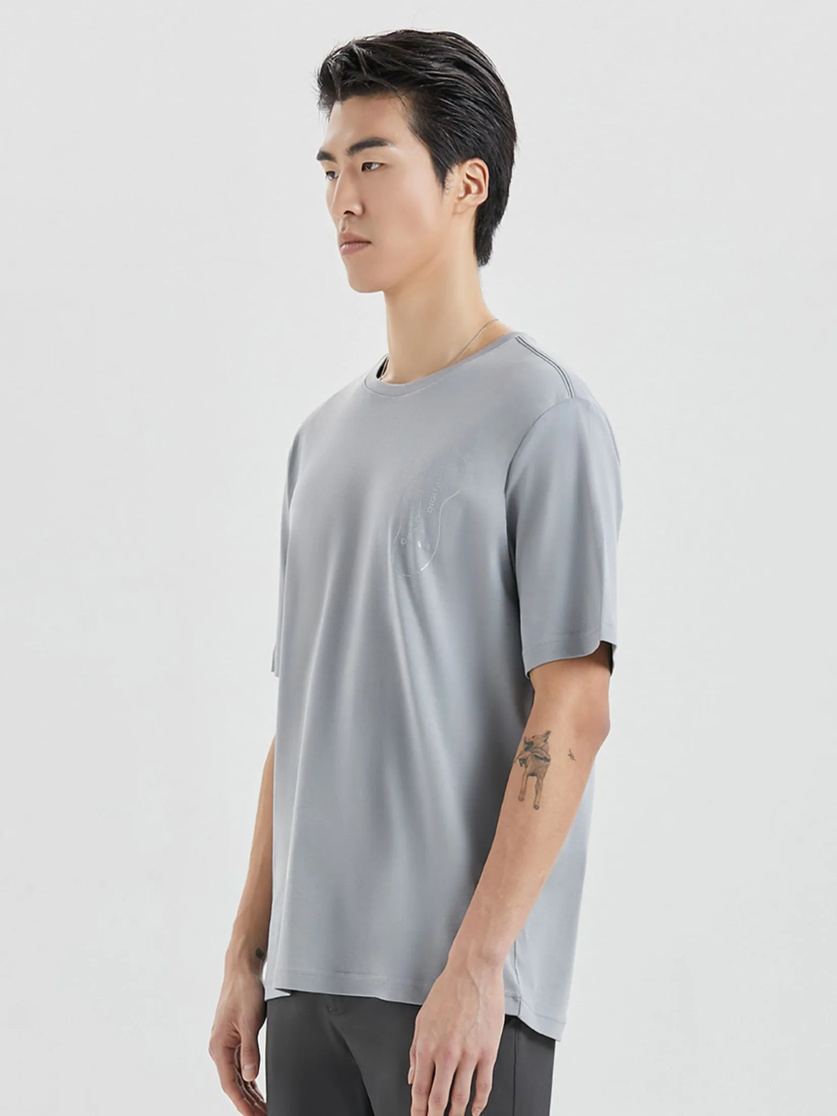 DAPPER DAPPER DESTINATION Print T-Shirt Grey