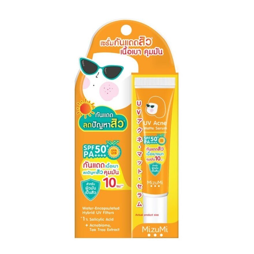 MizuMi UV Acne Matte Serum 13 g. Sunscreen Serum for Oily Acne Skin