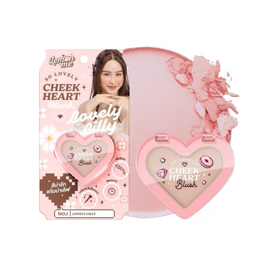Lemon Me So Lovely Cheek Heart Blush 01 - 01 Lovely Lilly