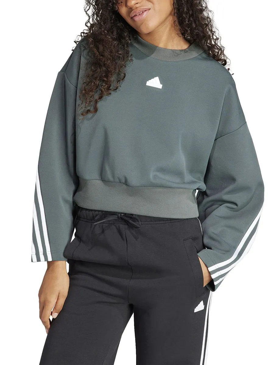 ADIDAS Women Sweatshirt Future Icons 3-Stripes Legend Ivy
