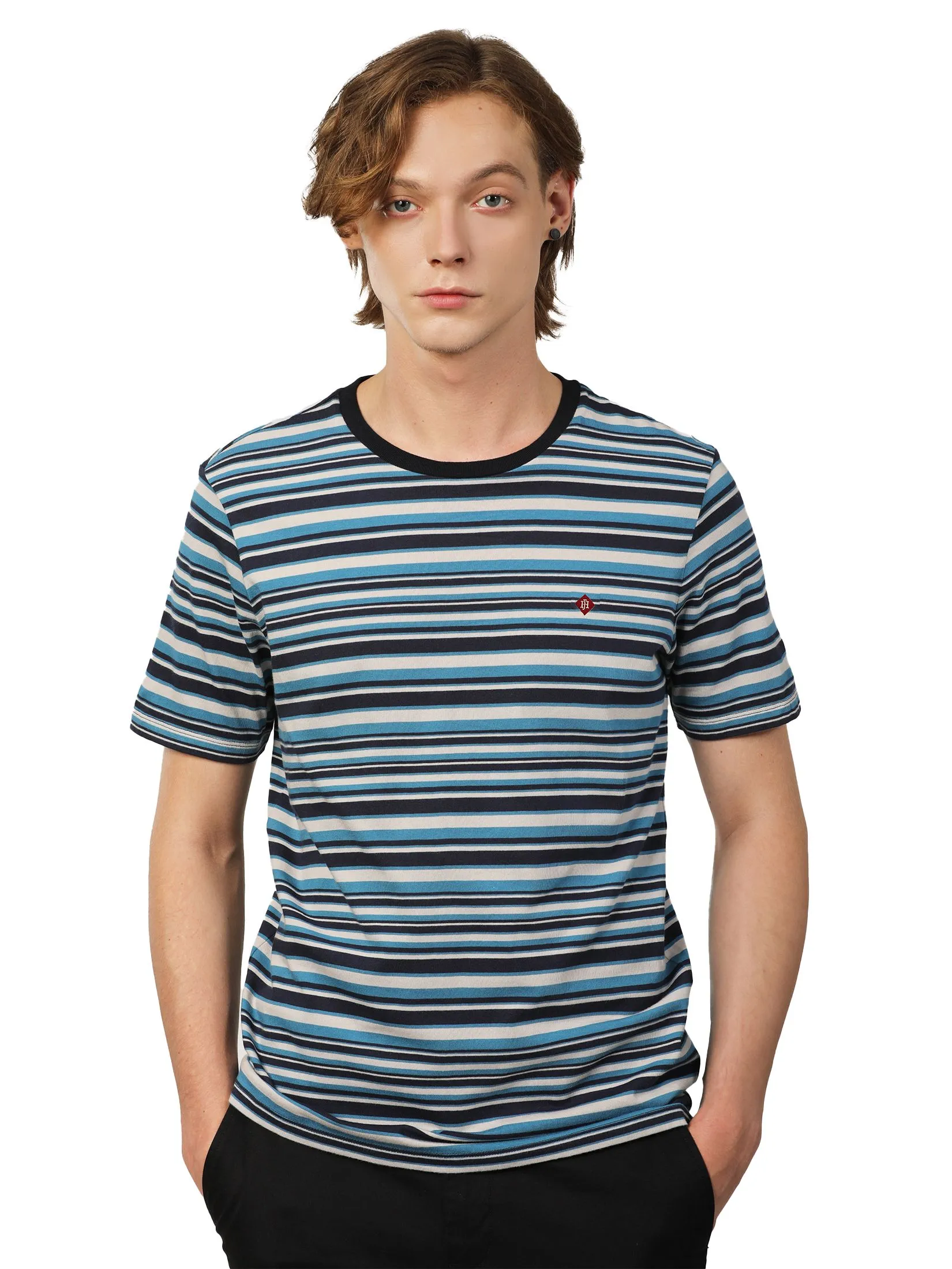 JOHN HENRY Men's T-Shirts (Slim Fit) MERRIMENT Navy