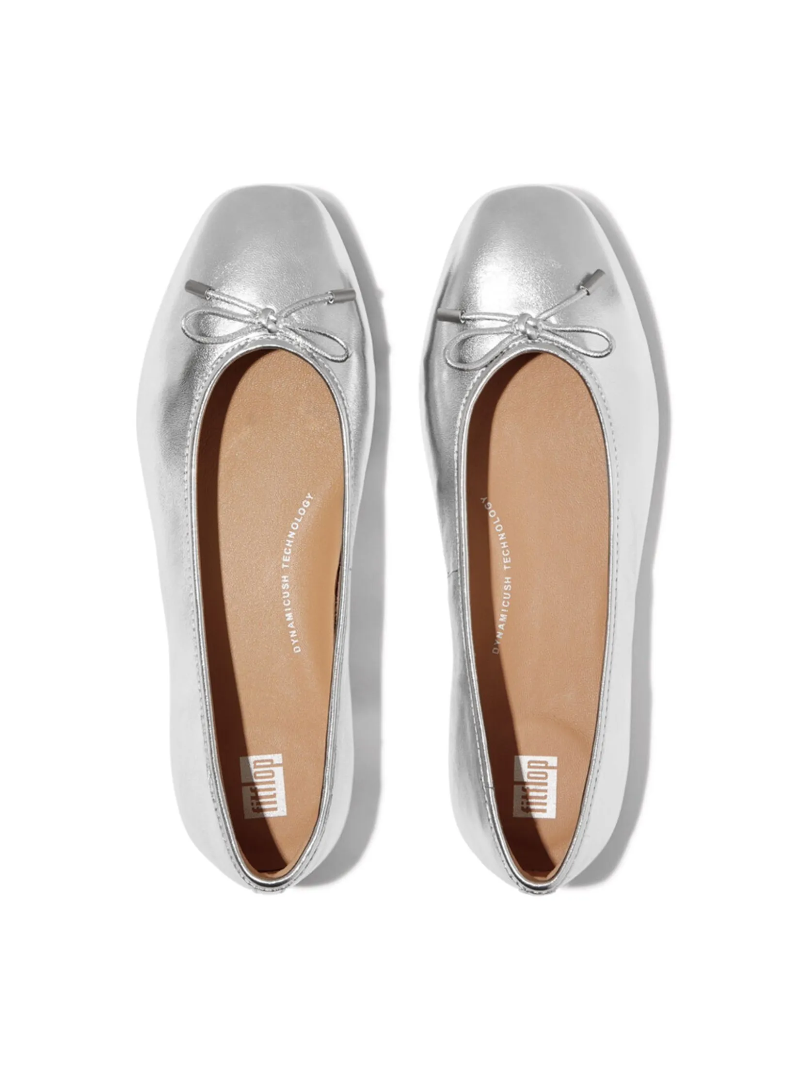 FitFlop™ WOMEN'S DELICATO BOW SOFT M. BALLET SILVER