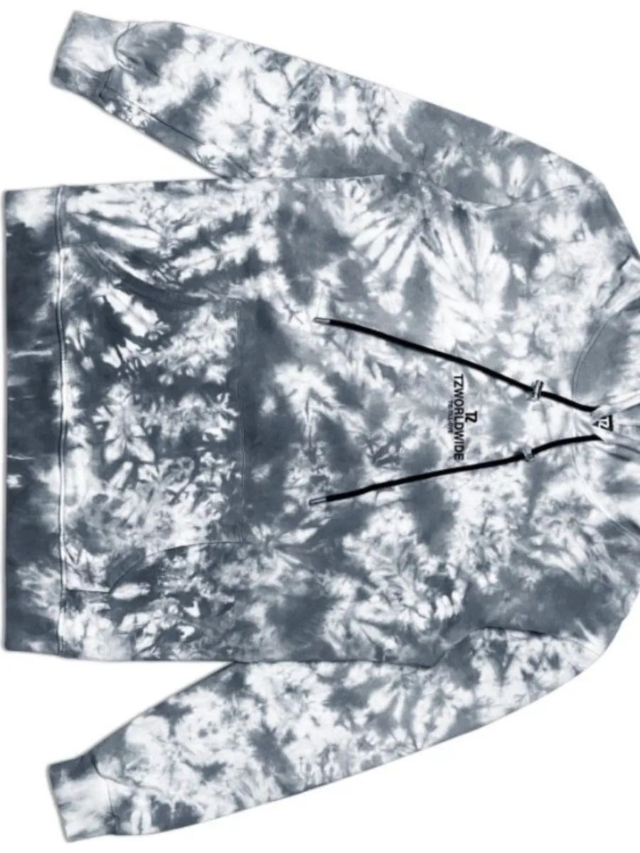 TZ WORLDWIDE Men HOODIE TZ TIE-TILL-DYE HOODIE - GREY