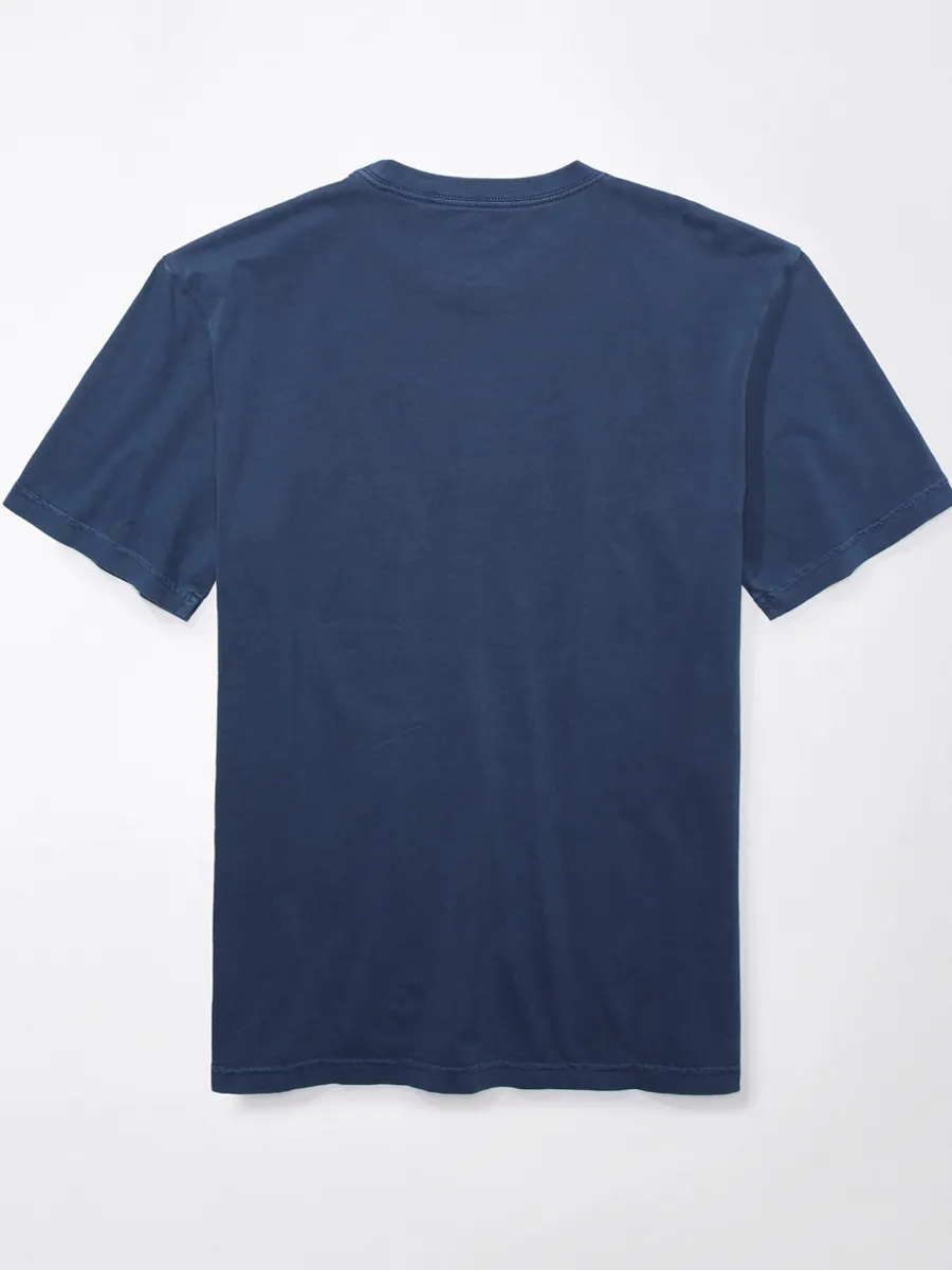 AMERICAN EAGLE MEN G SS SP1 OVERDYE GROUP SET IN TEE- PGD 410 NAVY