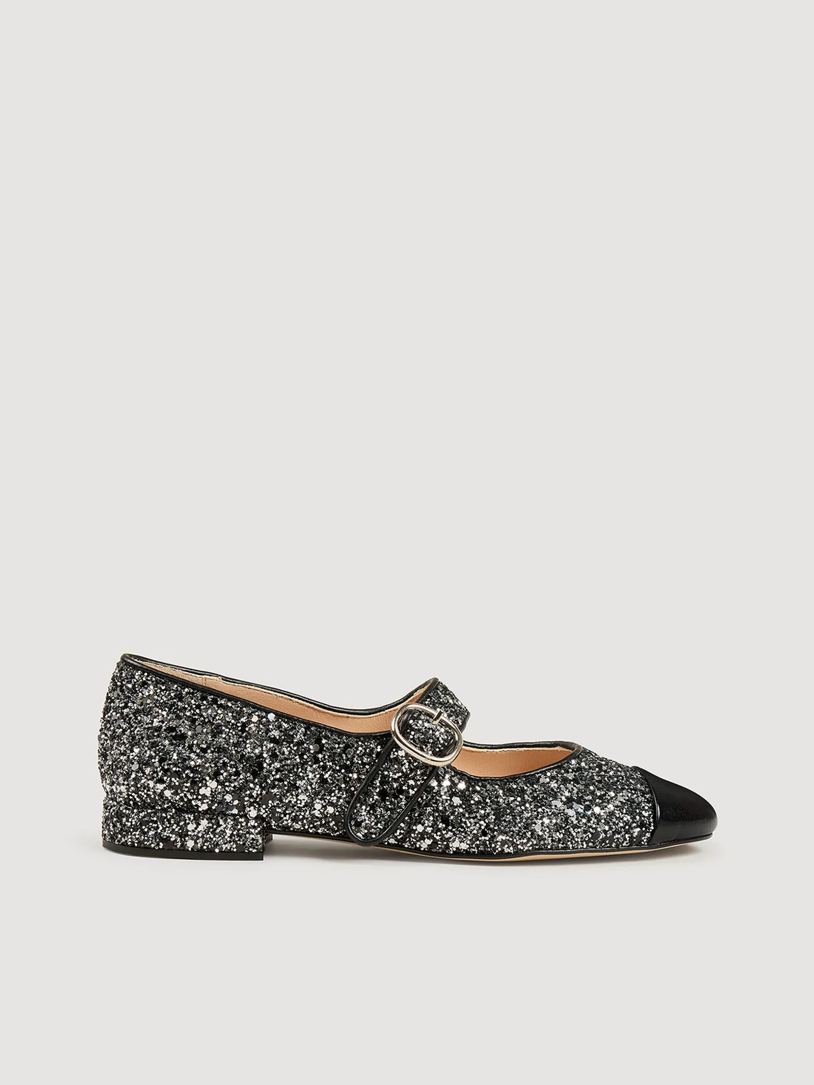 SANDRO Glitter Ballet Flats