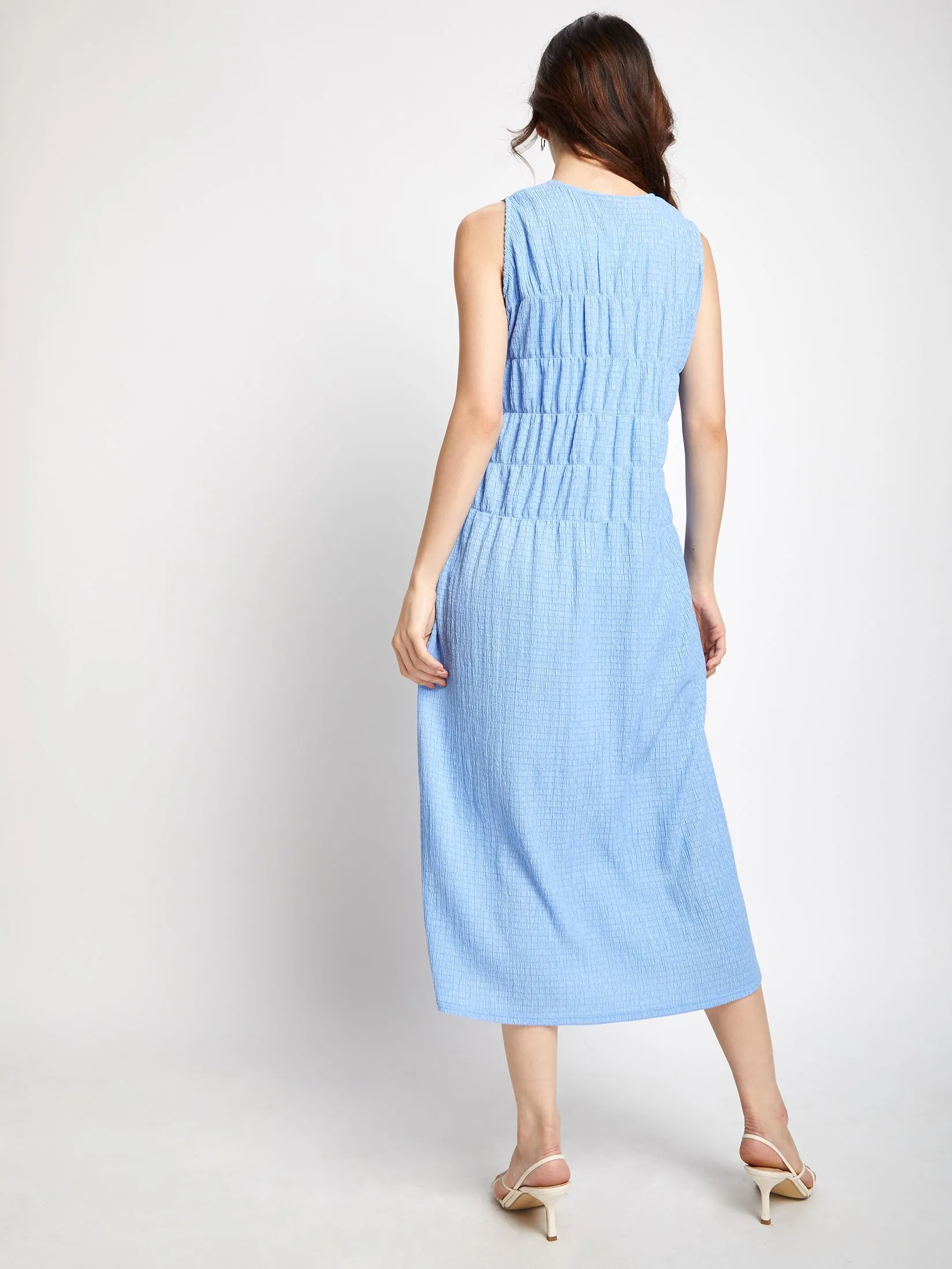 FOF Women Dress Sleeveless Crew Neck