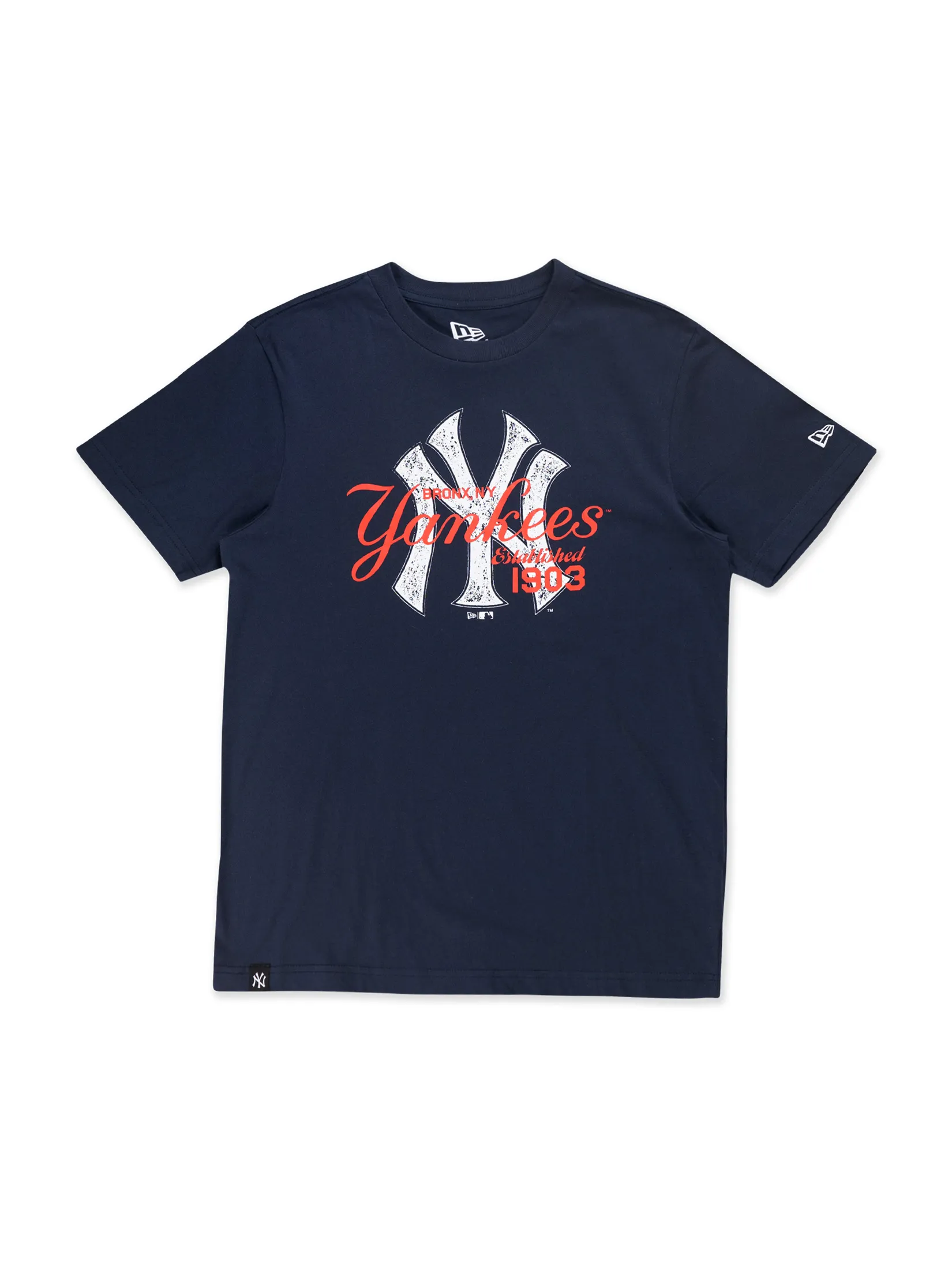 NEW ERA UNISEX SHORT SLEEVE TEE ESSENTIAL NEW YORK YANKEES NAVY