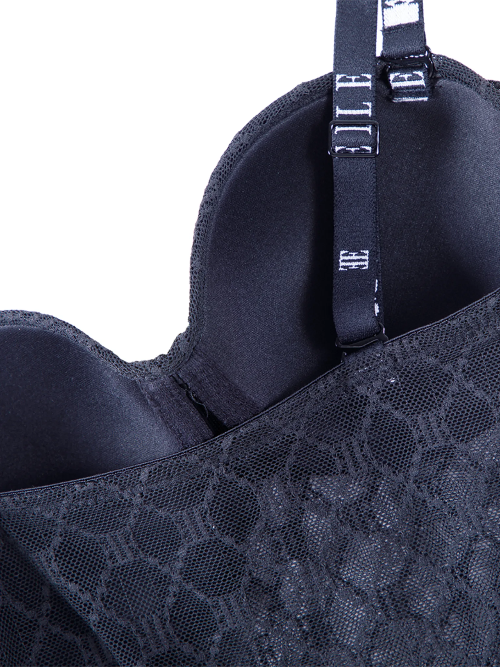 ELLE LINGERIE Women's Bodysuit LB8604 - Black