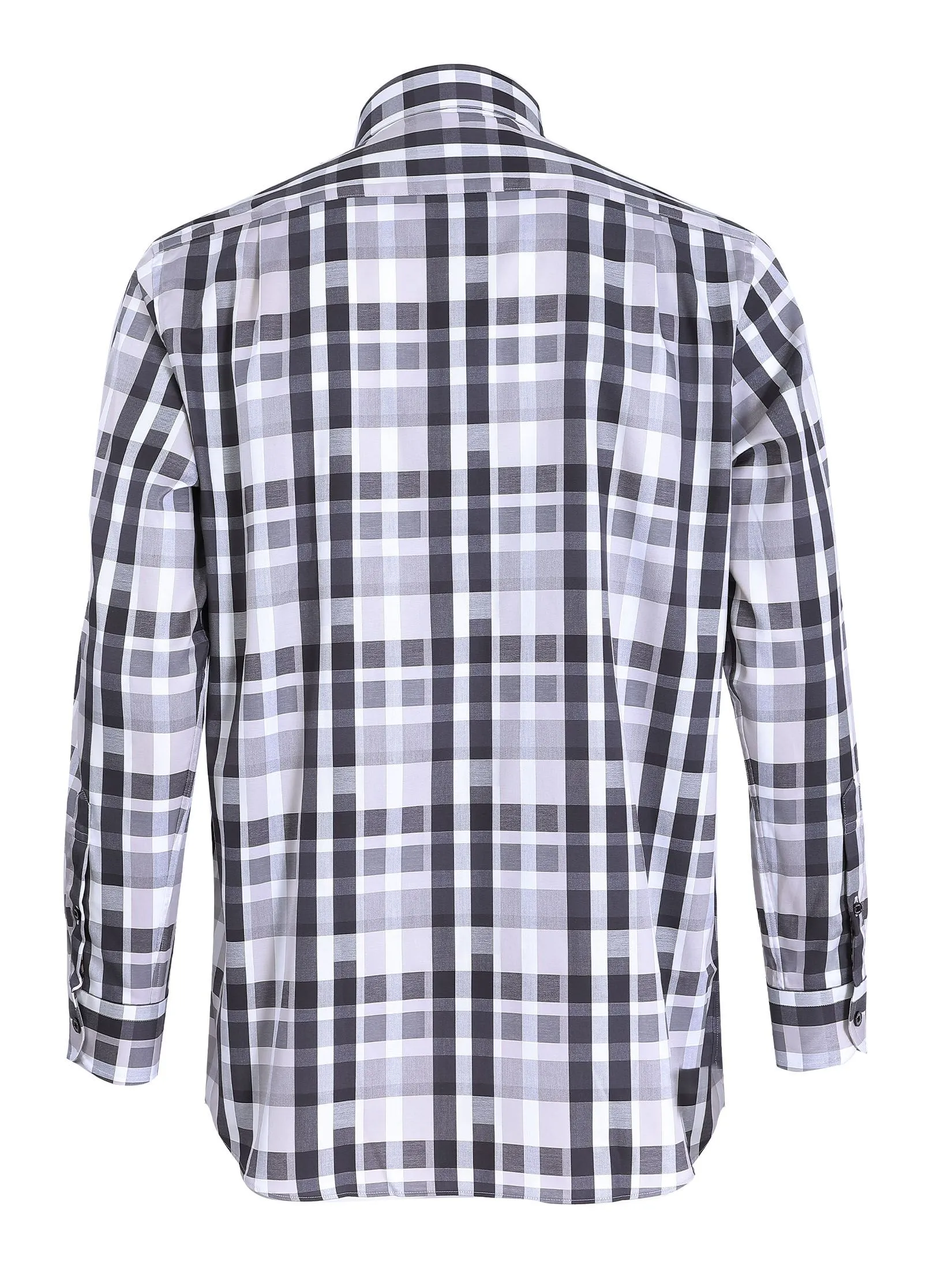 DAKS Men Long Sleeve Shirt Regular Fit Grey