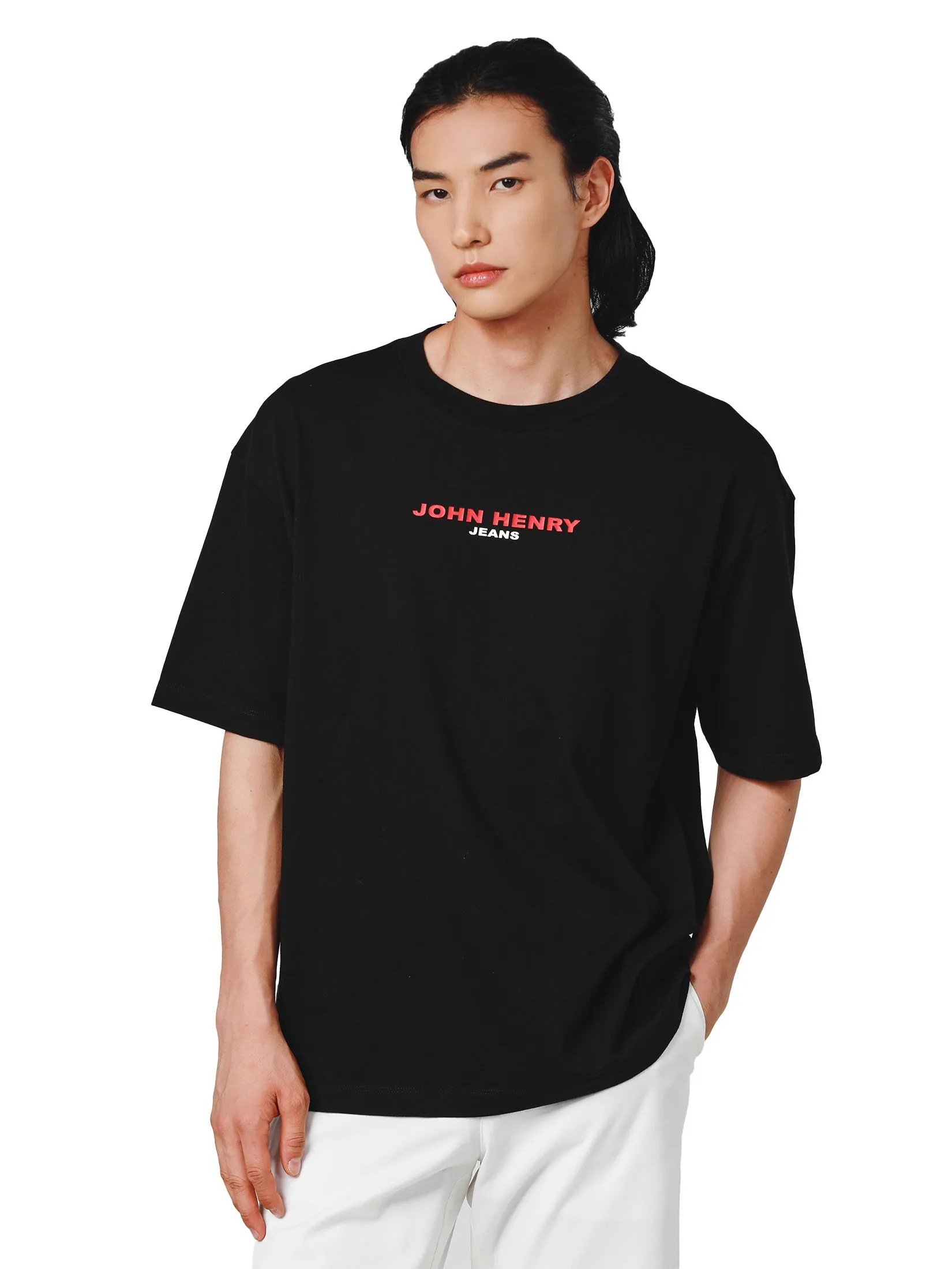 JOHN HENRY Men's T-Shirts (Oversize Fit) DENIM Black