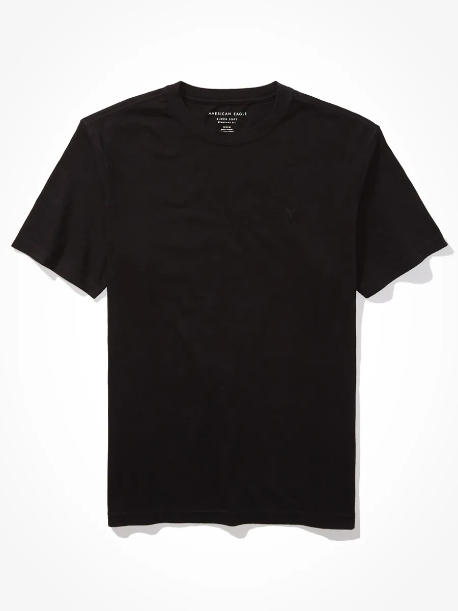 AMERICAN EAGLE SS CORE P/C DYE NEW EAGLE 001 BLACK