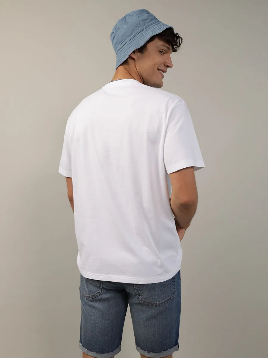 AMERICAN EAGLE MEN G SS SP2 SET IN TEE- PC DYE + SERIOUSLY SOFT WASH 100 WHITE