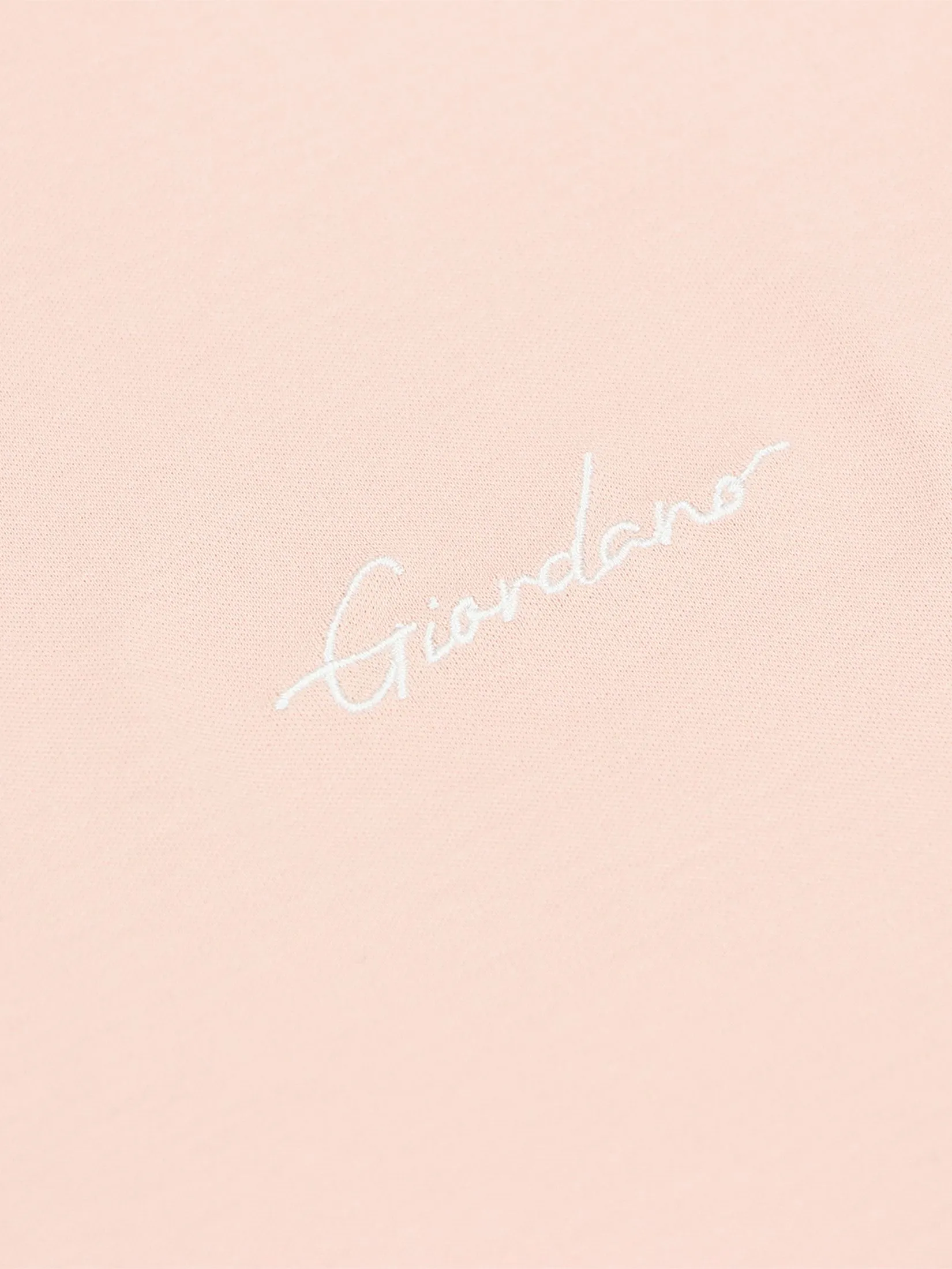 GIORDANO Men's Slim Interlock Signature Tee (Liquid Touch) Evening sand pink