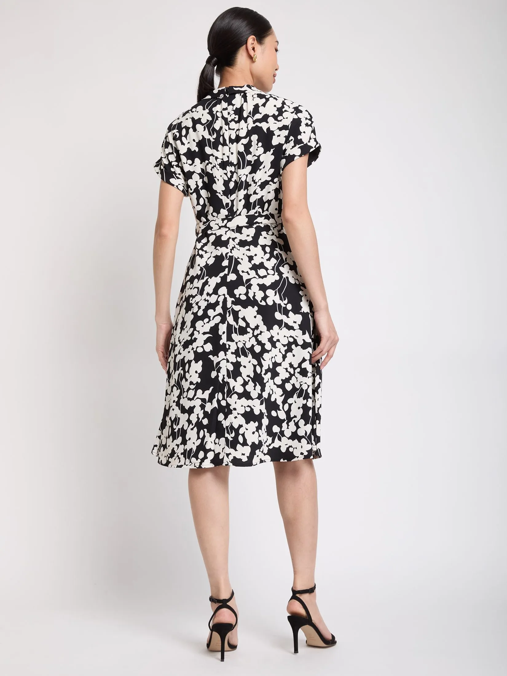 EXPRESSIONS Women Dress With Front Pleat And Belt