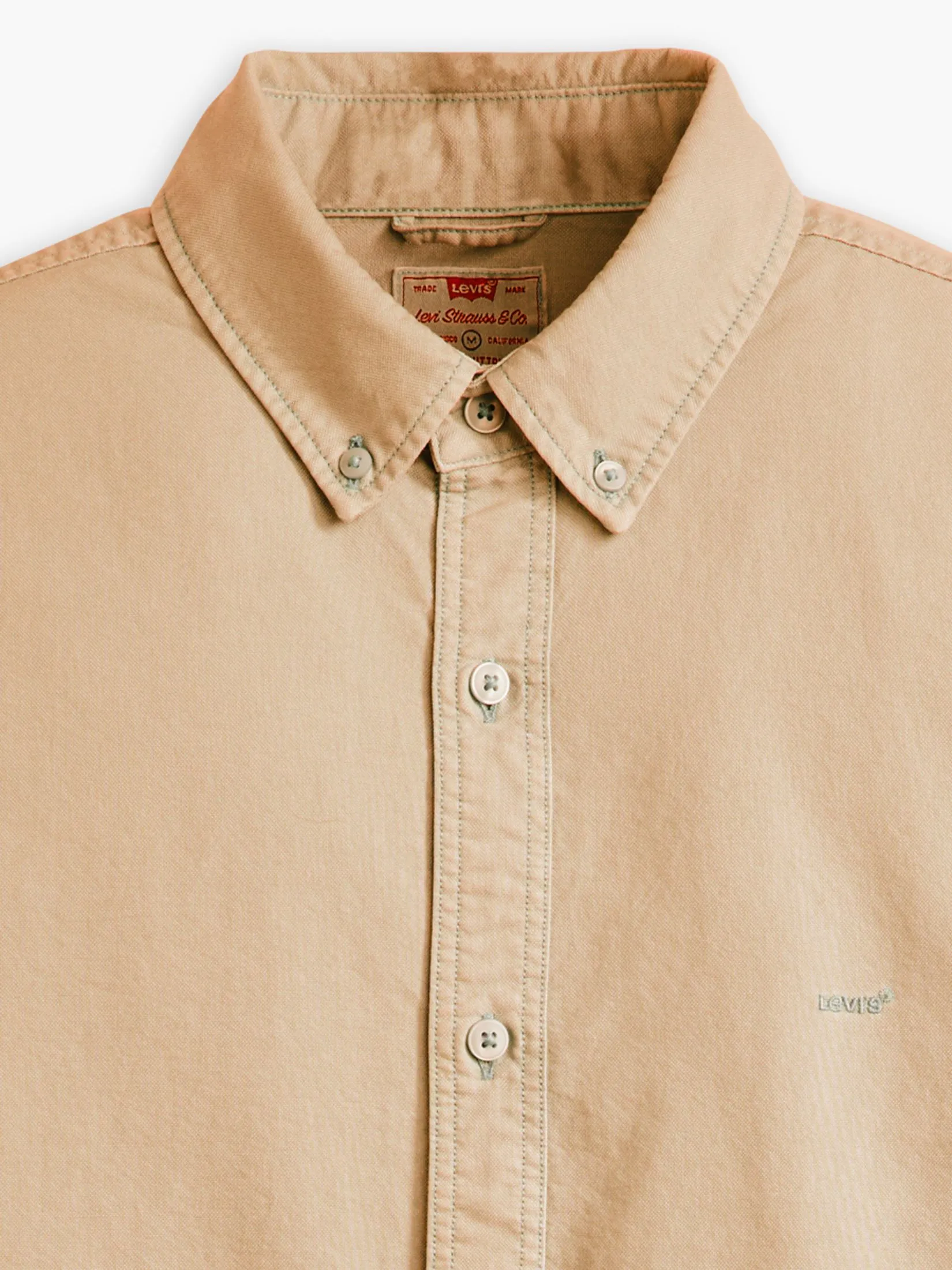 LEVI'S Men’s Authentic Button-Down Shirt Khaki Beige