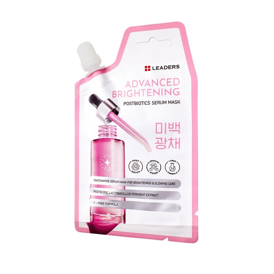 Leaders Advanced Brightening Postbiotics Serum Mask 20 Ml.