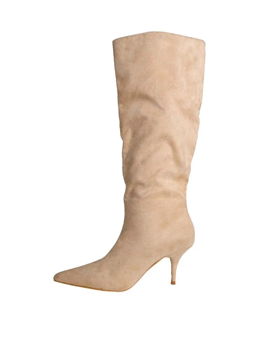 VILLAINS SF MAZIE Women's Knee-High Boots BEIGE