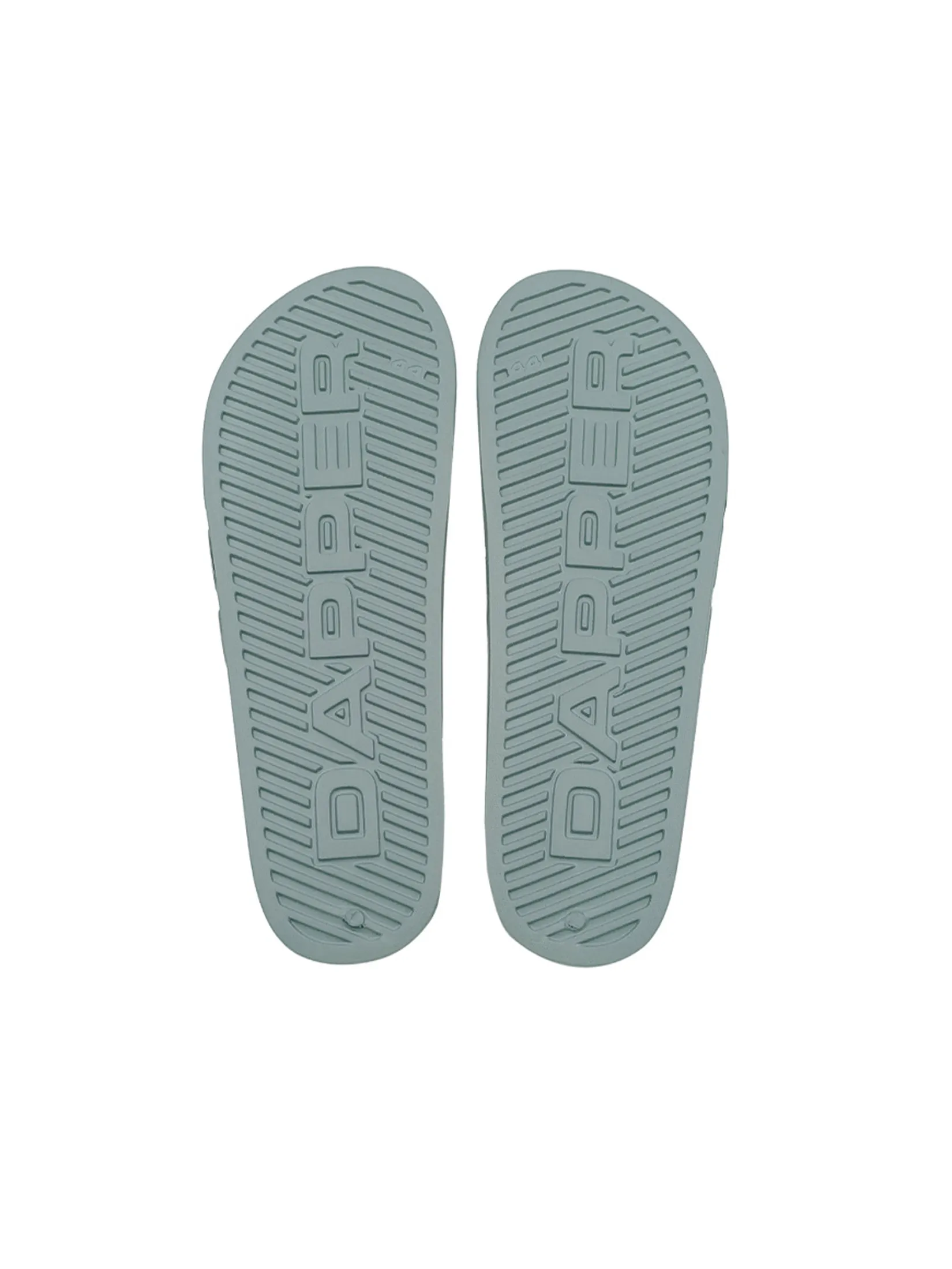 DAPPER DAPPER Logo Stamp Pool Slide Sandals Aqua Blue