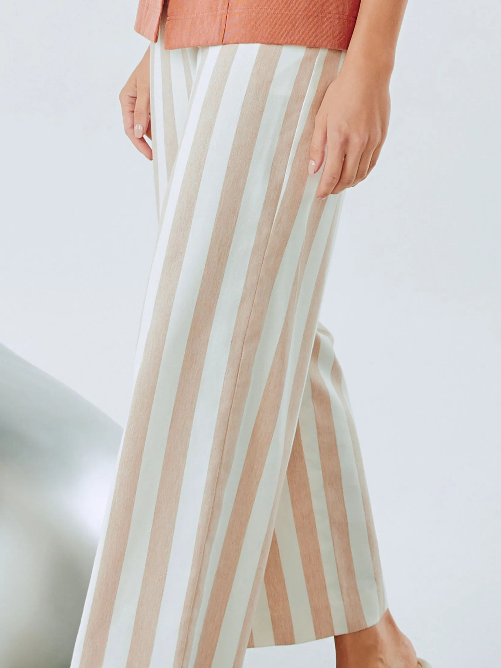 SHAKA Woman Pants  Strip Brown