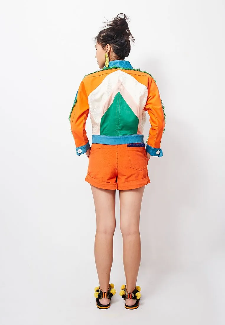 QOYA Orange CARPENTER SHORTS