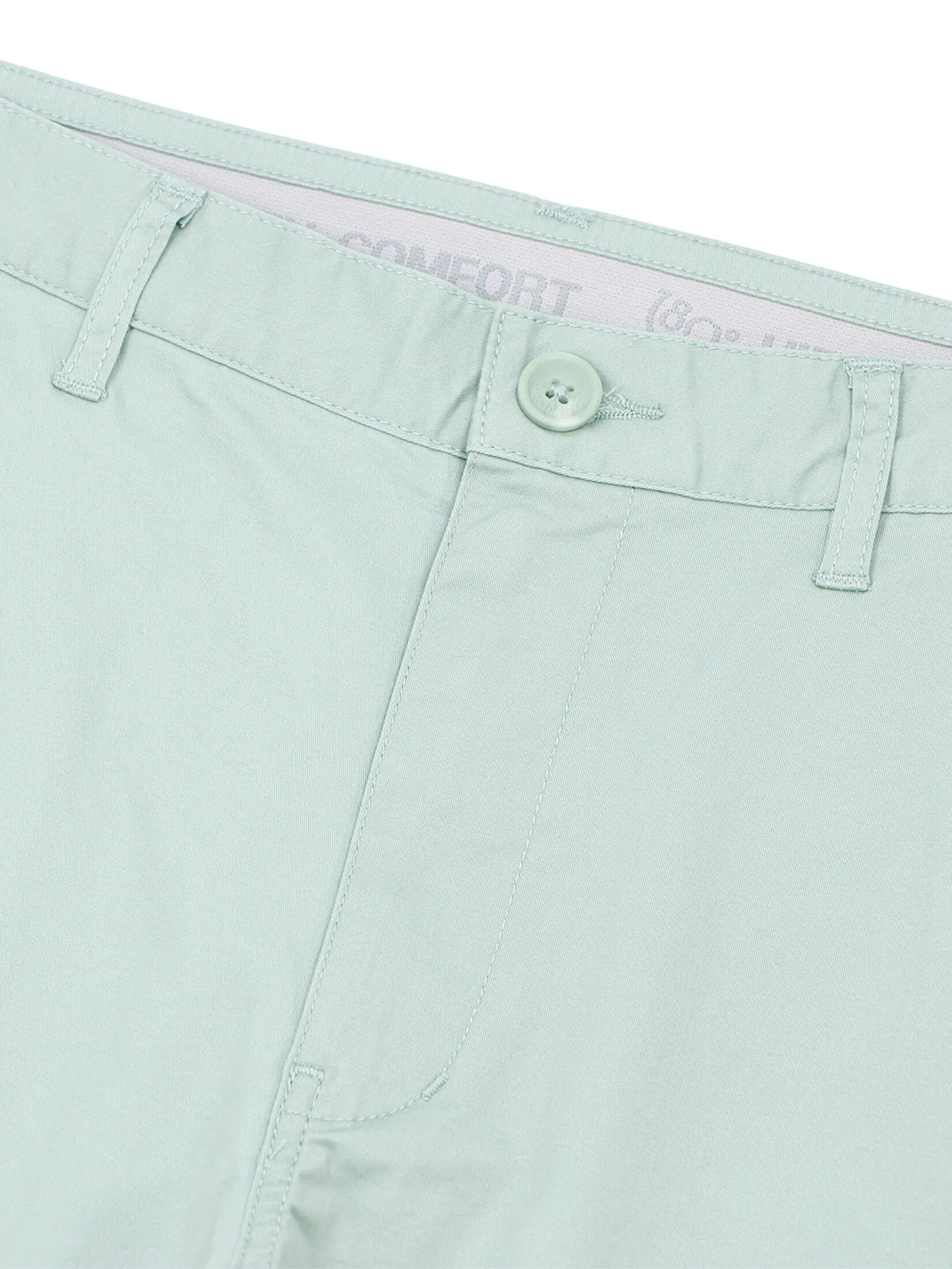 GIORDANO Men's Cotton Hidden Comfort Bermuda Shorts Jedeite Green