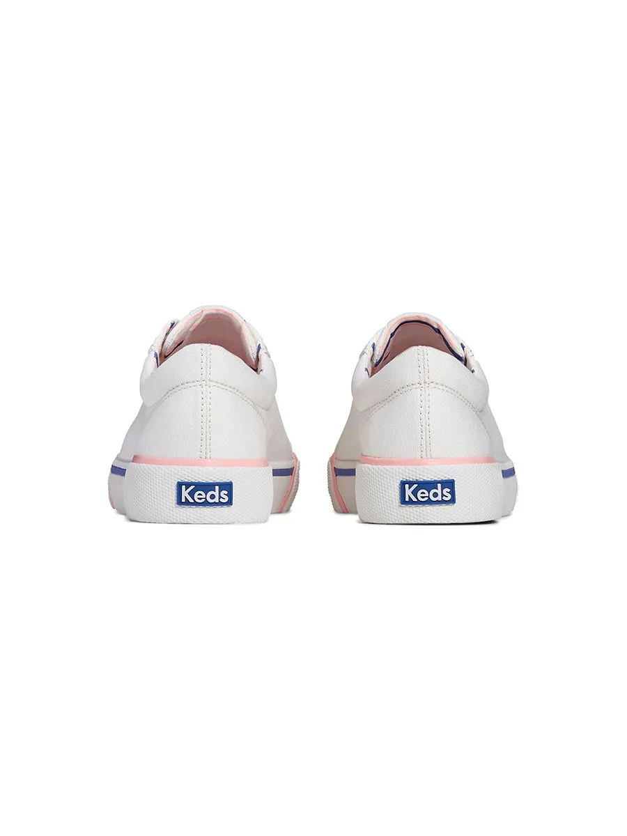 KEDS Women Jump Kick Canvas Bumper Foxing Pop White