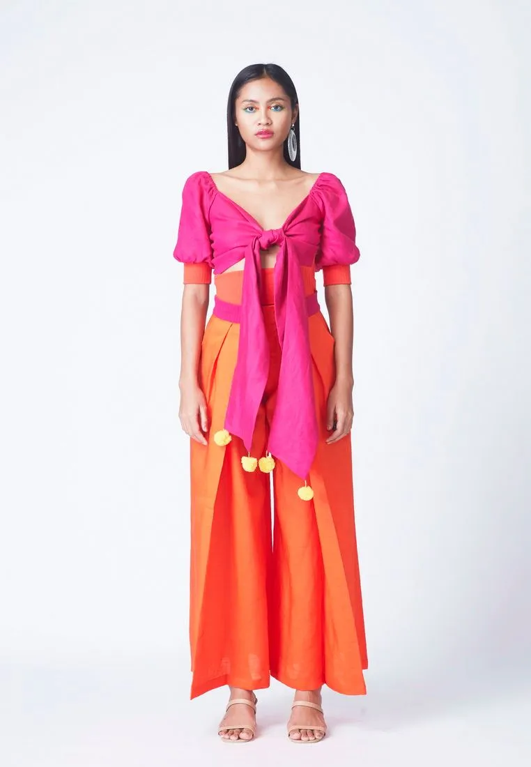 QOYA Orange MONRAK LEH TROUSERS IN TIGER ORANGE (OR)