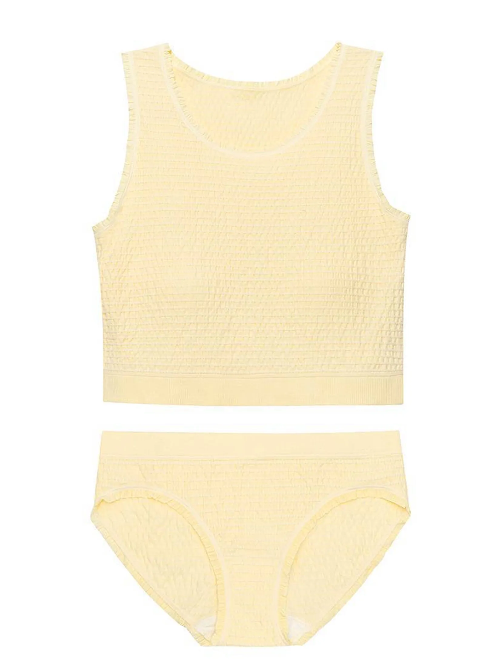 SABINA Bra Tops Tank top Woman Free seamless panty - Light Yellow