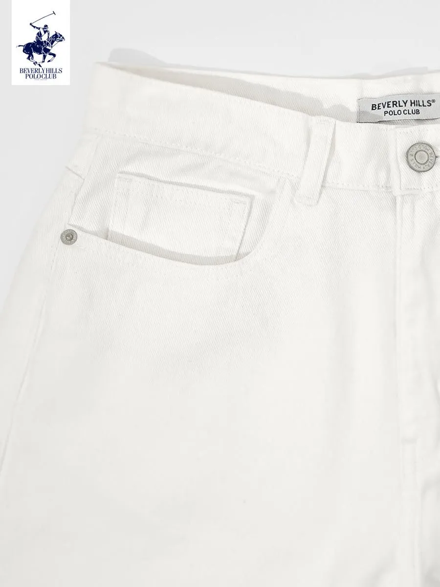 BEVERLY HILLS POLO CLUB White Women Straight Jeans Model LS1C017