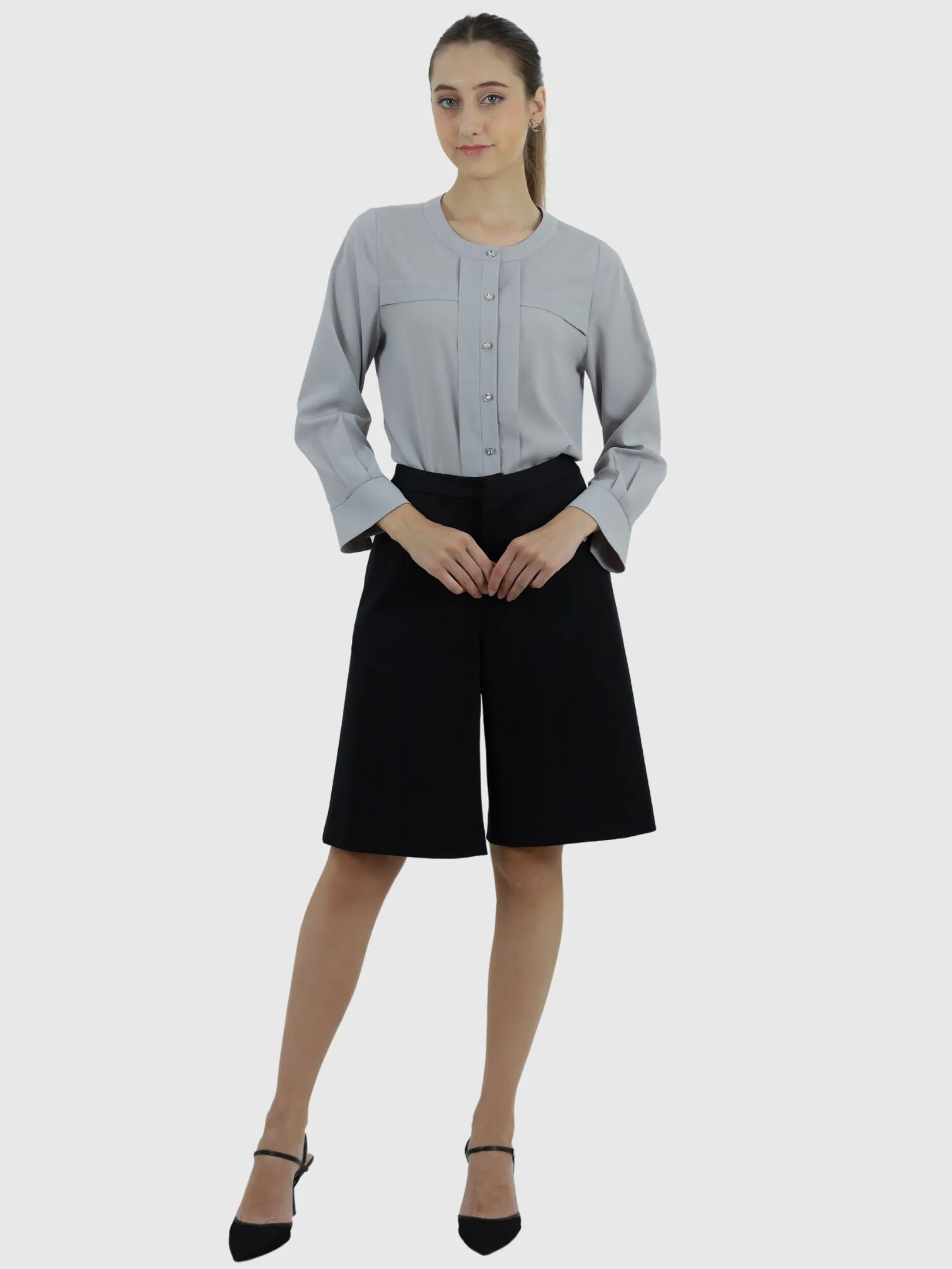 VERONIQA Women Blouse Long Sleeves JoJet Grey