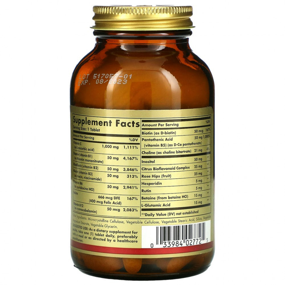 Solgar, Комплекс Ultimate B + C, 90 таблеток