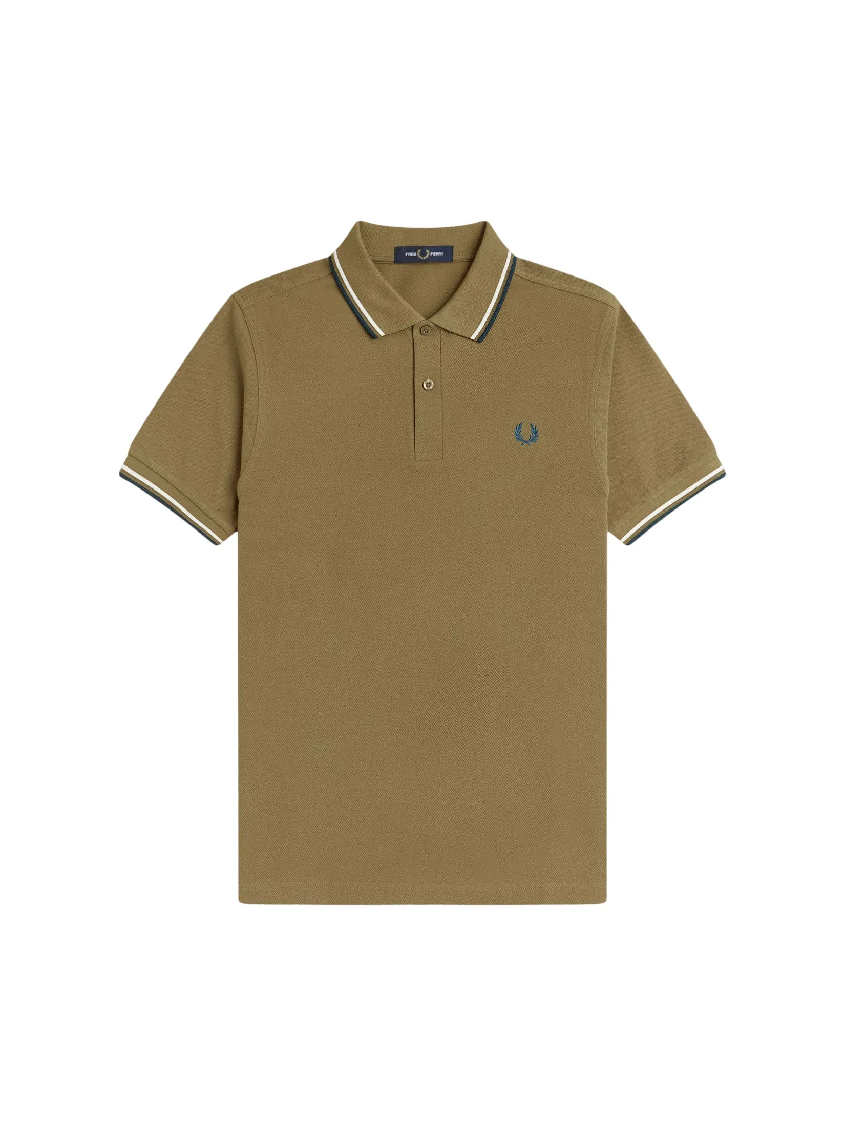 FRED PERRY Men TWIN TIPPED FRED PERRY SHIRT   Khaki