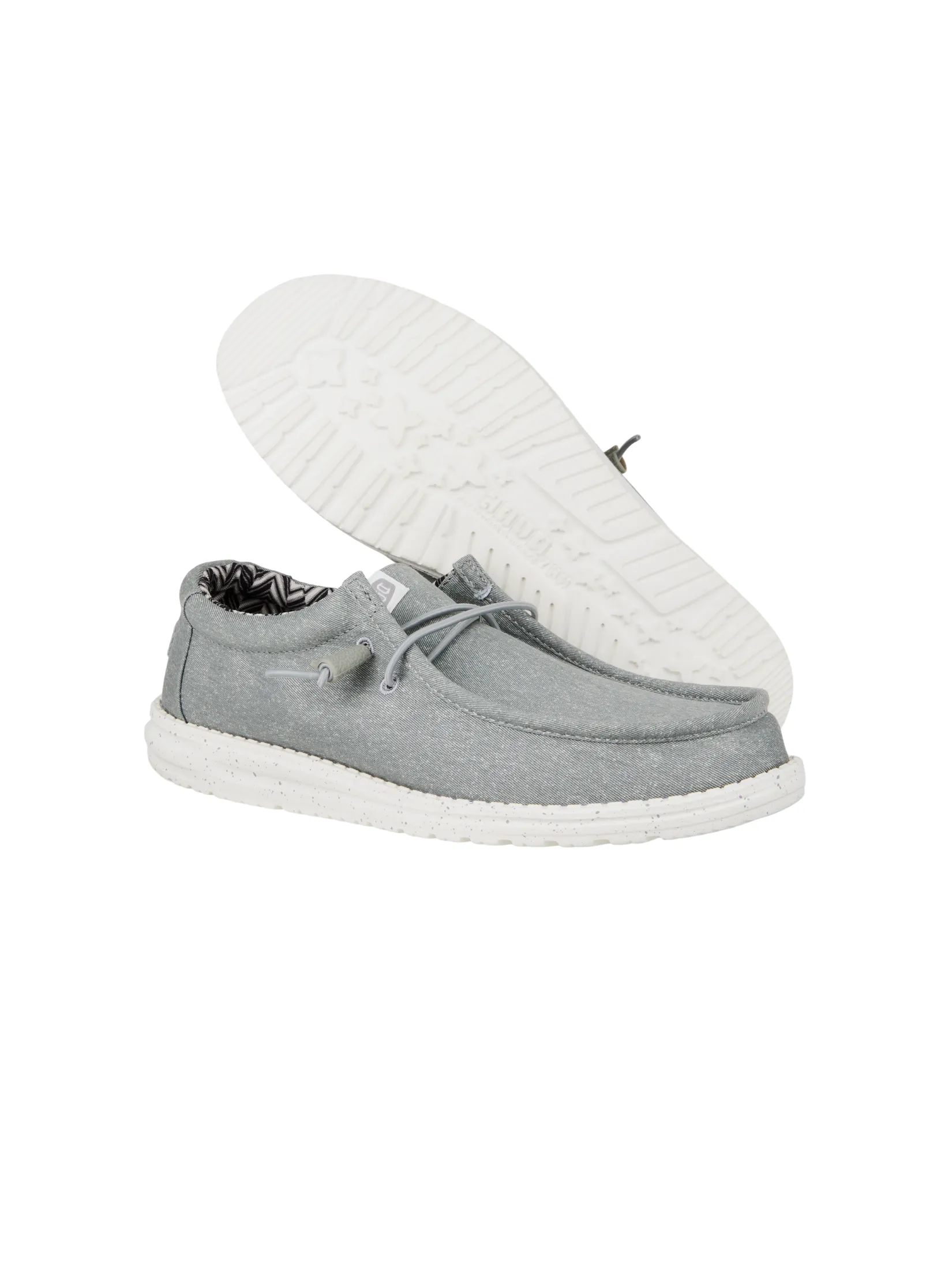 HEYDUDE WALLY STRETCH CANVAS  - LIGHT GREY