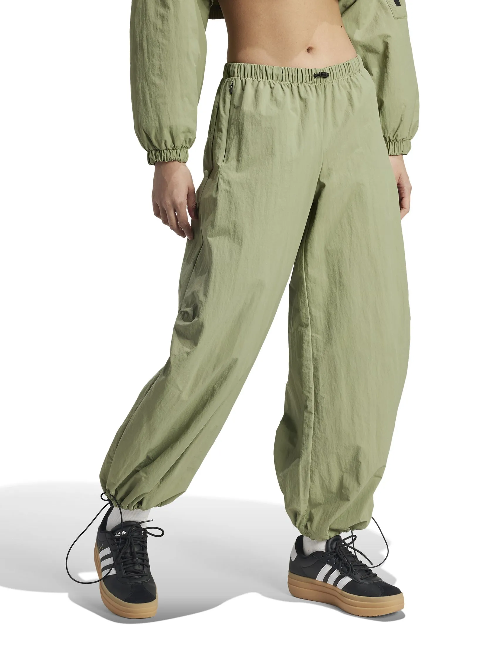ADIDAS Women Parachute Pants City Escape Woven Tent Green
