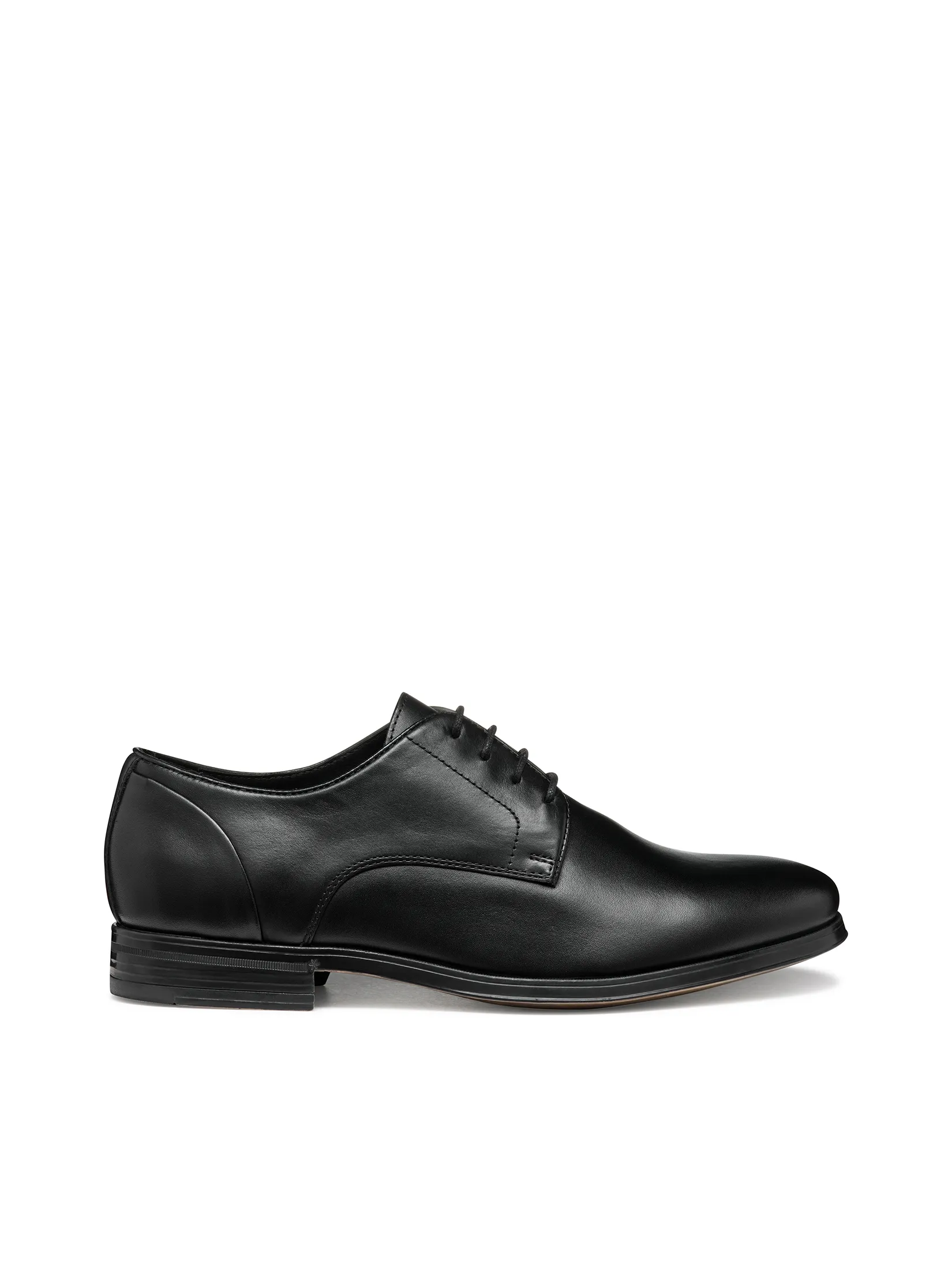 GEOX Men Leather Shoes Rezzonico 1SS25 Black