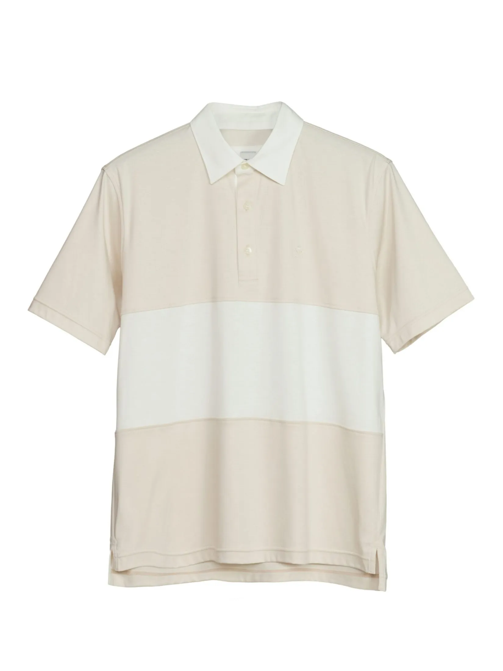 TAKEO KIKUCHI MEN BEIGE SOFT ROYAL-COOL CUT&SEW POLO SHIRT